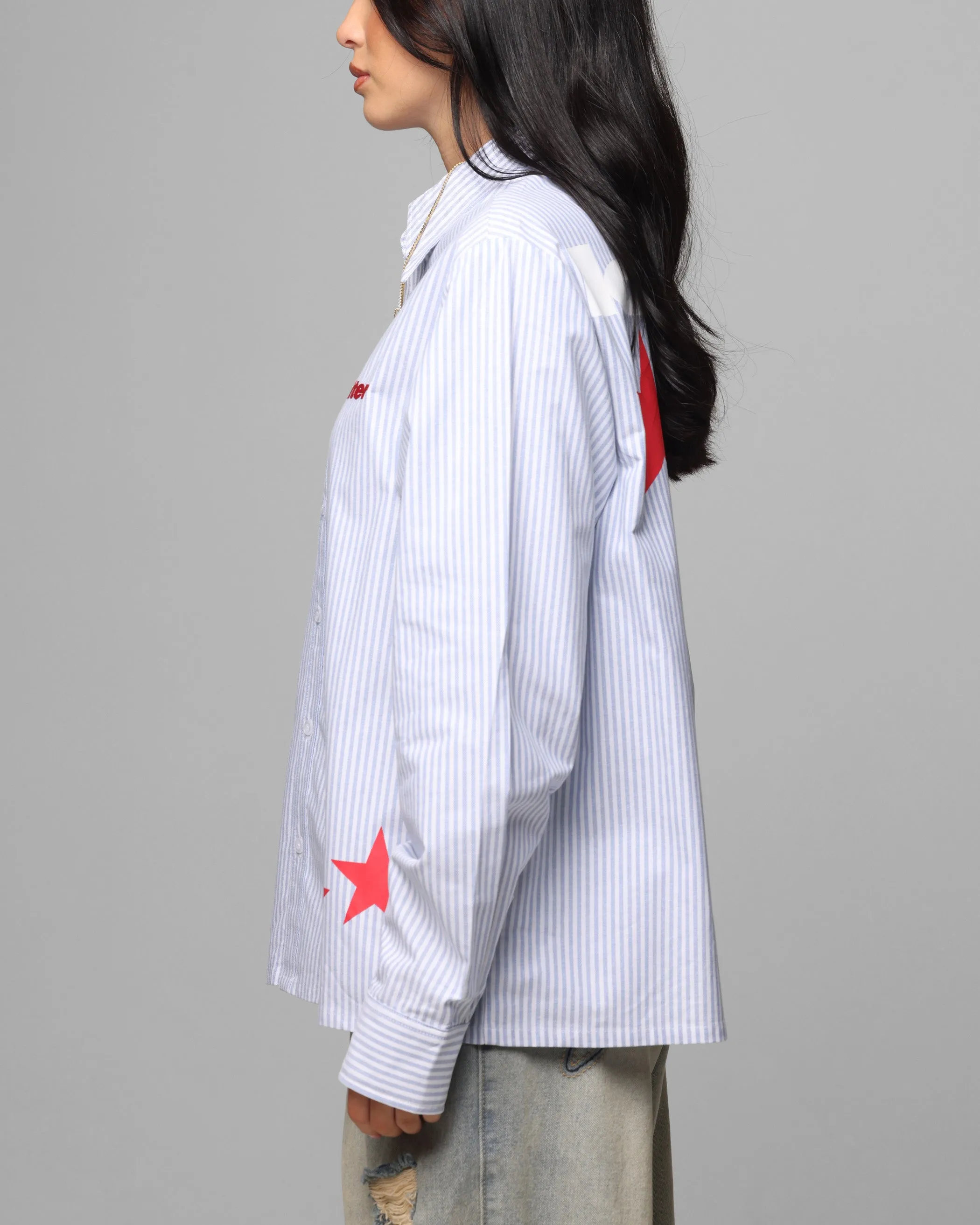 Loiter Solar Button Up Shirt Blue Pin Stripe sold by Culture Kings product image thumbnail 5