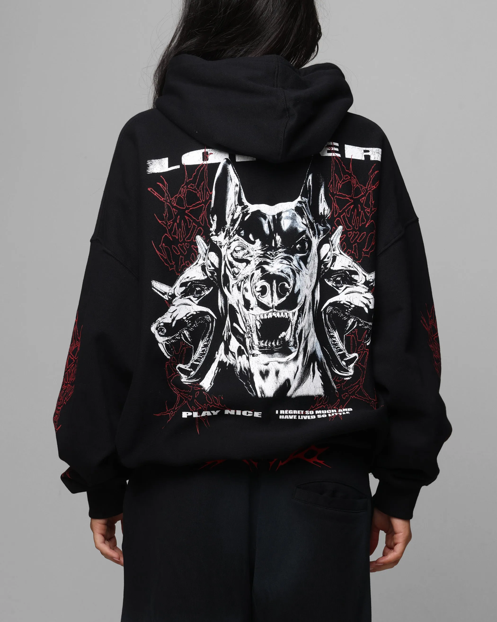 Loiter Chrome Dogs Vintage Hoodie Black sold by Culture Kings product image thumbnail 2