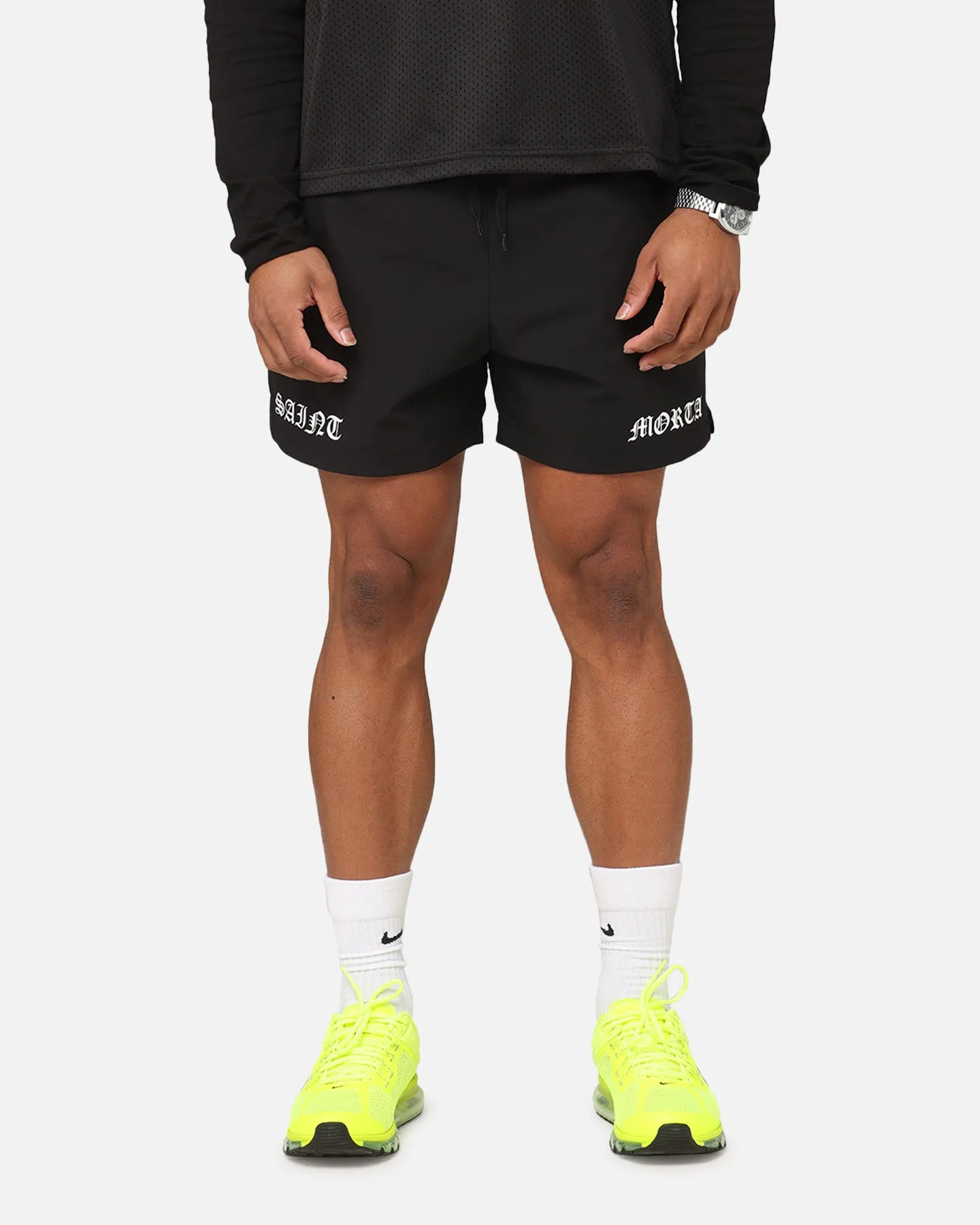 Saint Morta Gothic Training Shorts Black sold by Culture Kings