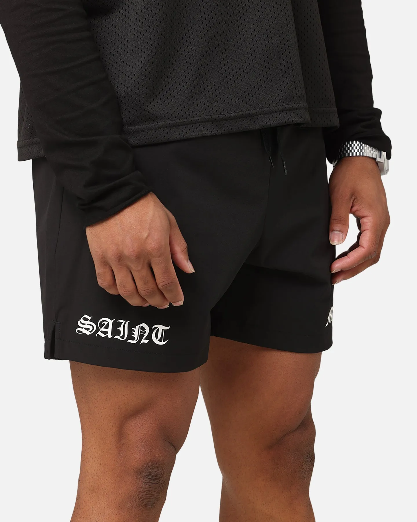 Saint Morta Gothic Training Shorts Black sold by Culture Kings product image thumbnail 4
