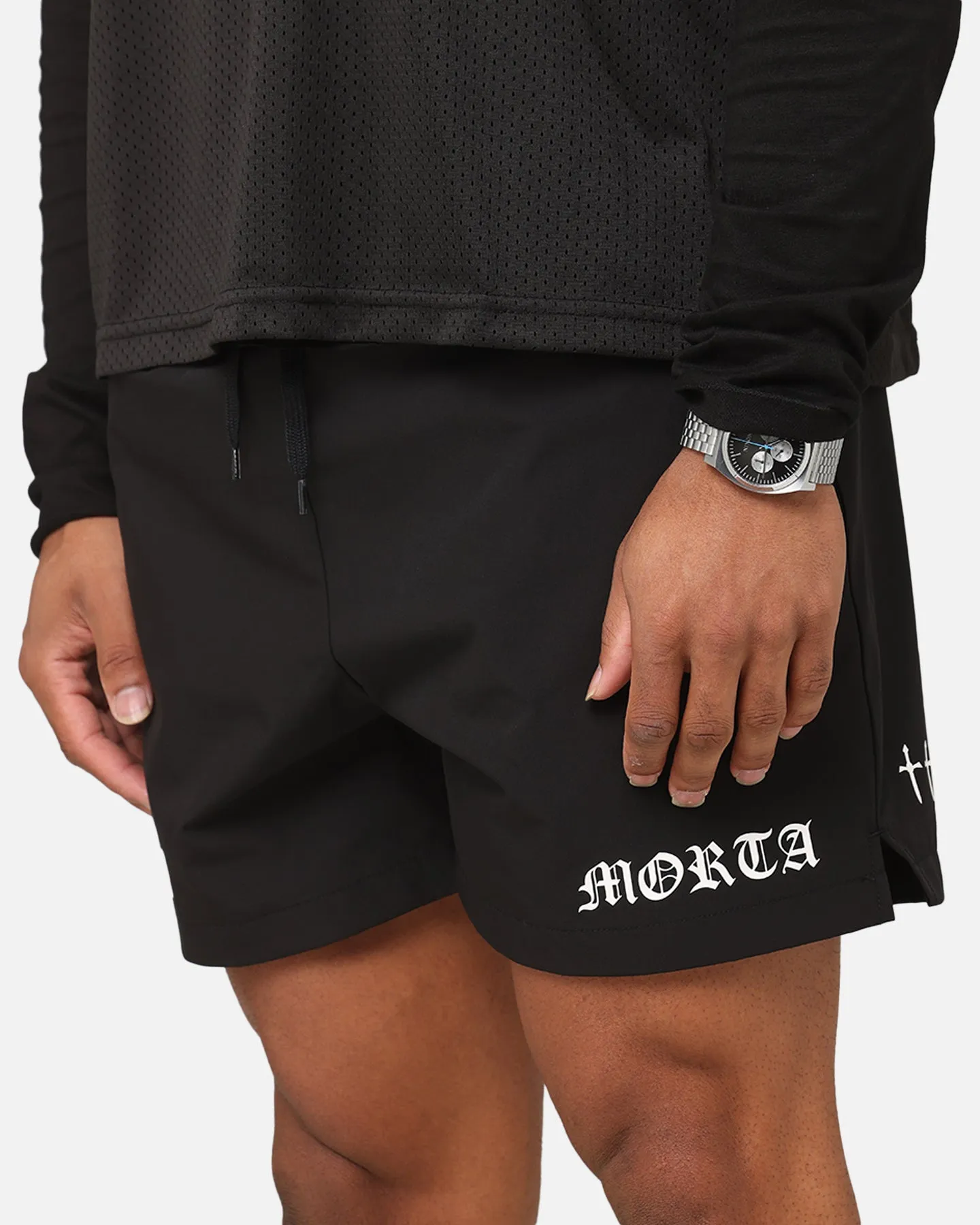 Saint Morta Gothic Training Shorts Black sold by Culture Kings product image thumbnail 3