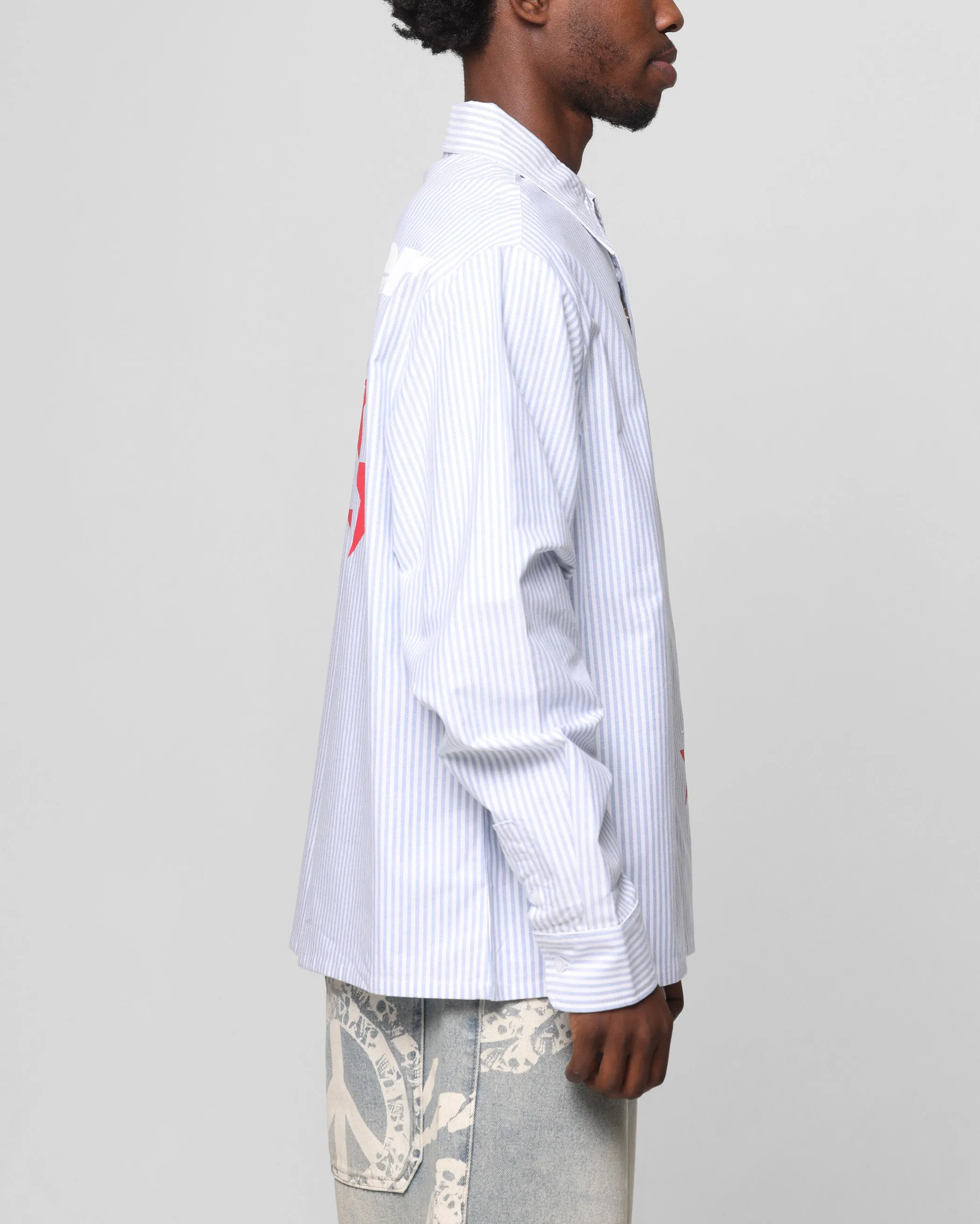 Loiter Solar Button Up Shirt Blue Pin Stripe sold by Culture Kings product image thumbnail 5