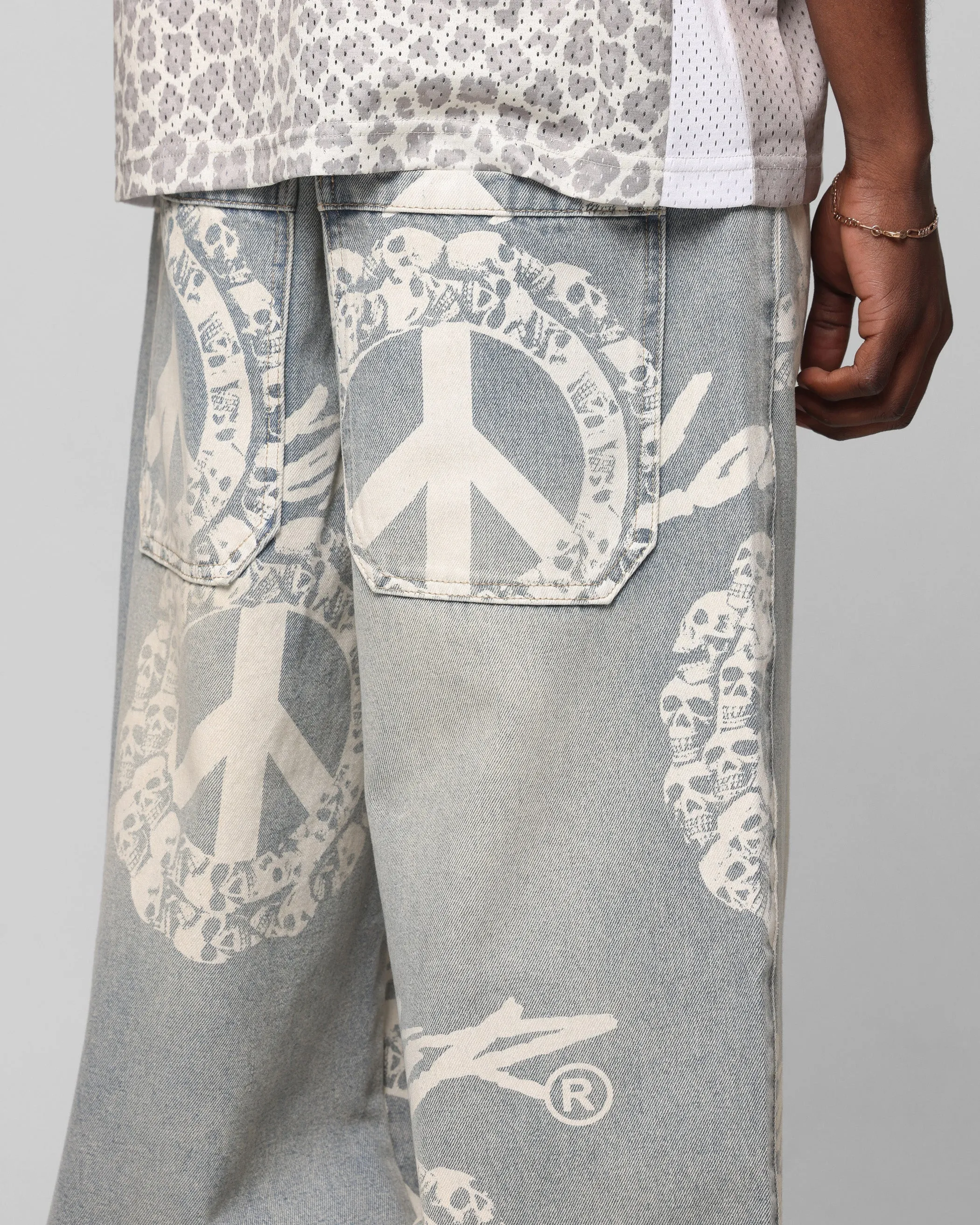 Loiter Peace Baggy Jeans Light Blue sold by Culture Kings product image thumbnail 4