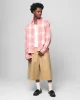 Loiter Solar Button Up Shirt Red Check sold by Culture Kings