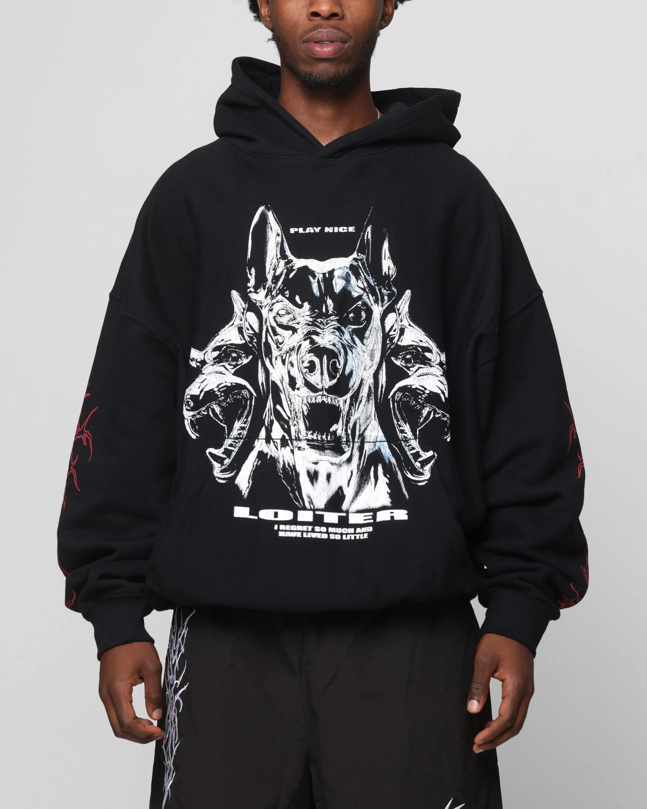 Loiter Chrome Dogs Vintage Hoodie Black sold by Culture Kings product image thumbnail 2