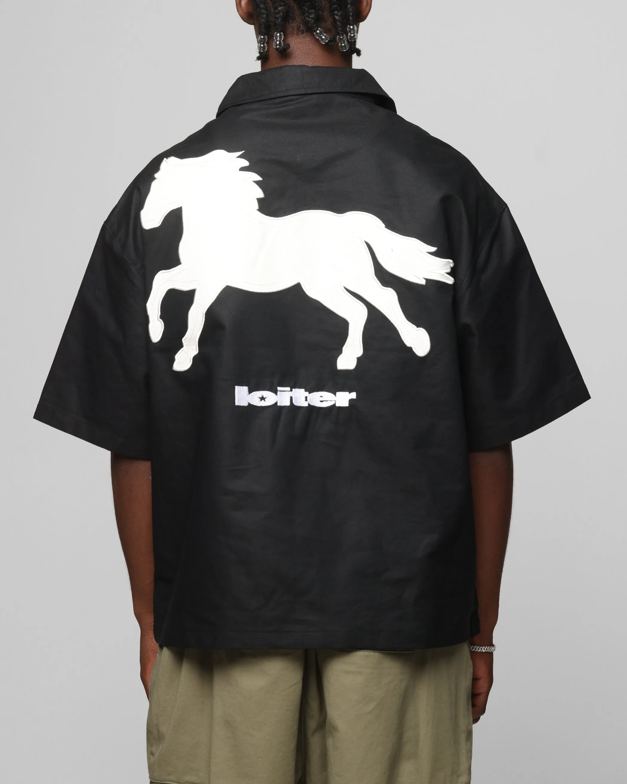 Loiter Rodeo Quarter Zip Up Shirt Black sold by Culture Kings product image thumbnail 2