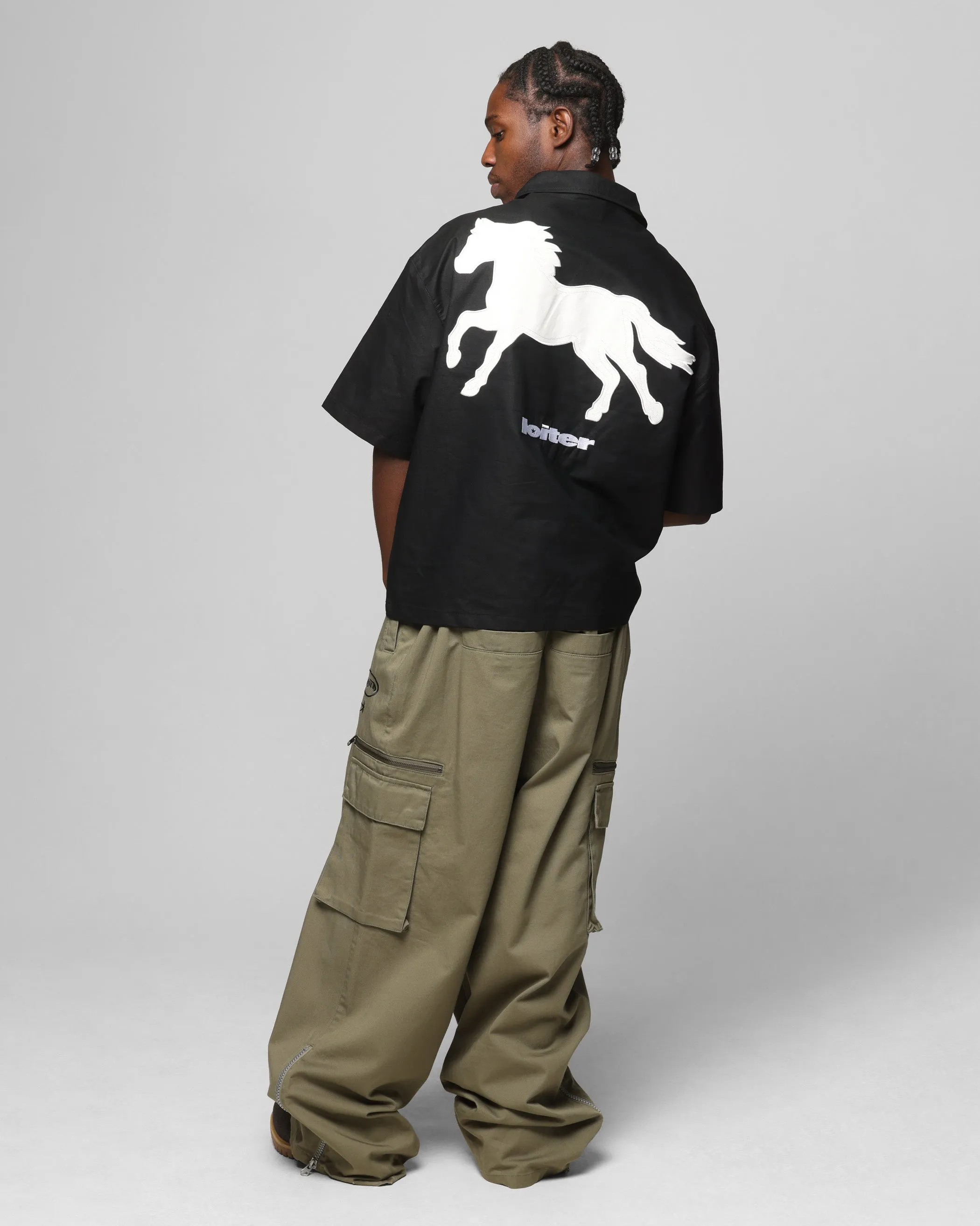 Loiter Rodeo Quarter Zip Up Shirt Black sold by Culture Kings product image thumbnail 4