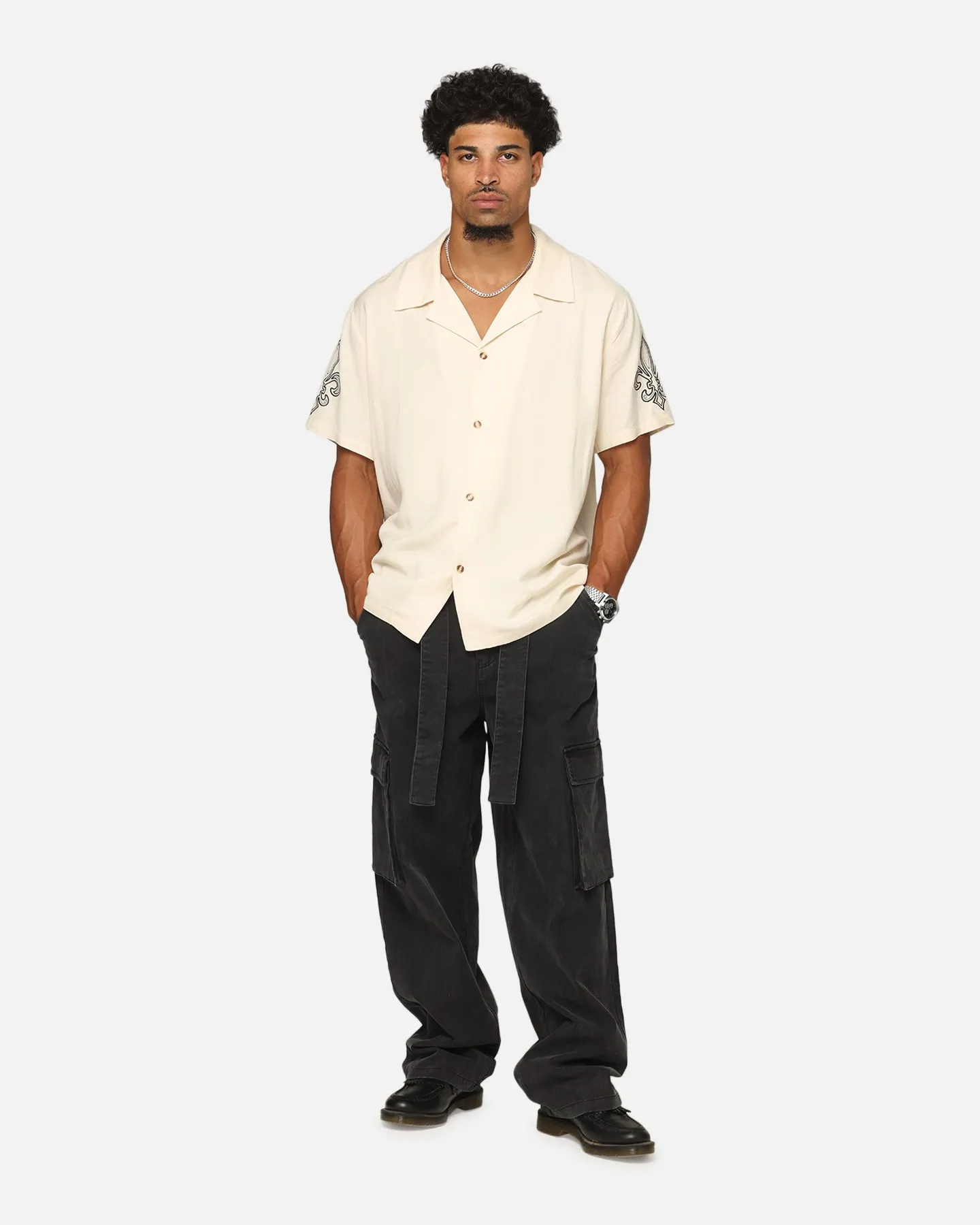 XXIII Fleur Linen Button Up Shirt Off White sold by Culture Kings product image thumbnail 2