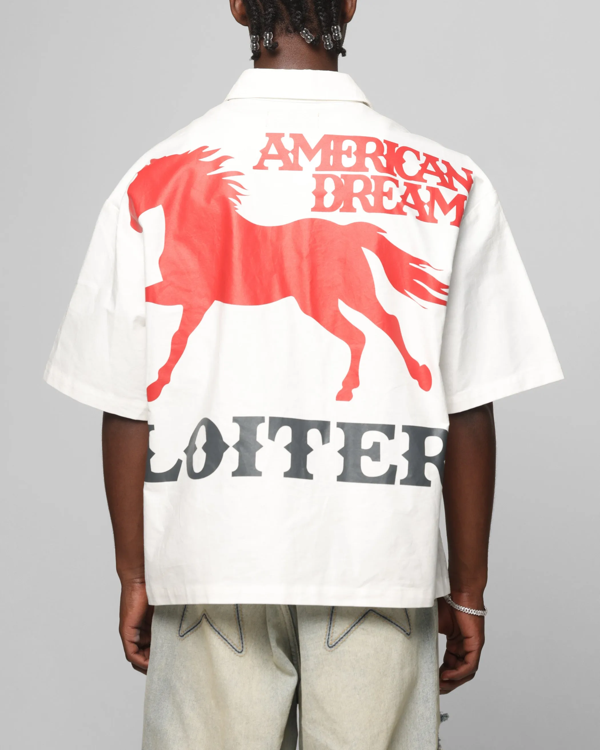Loiter Rodeo Zip Up Shirt Off White sold by Culture Kings product image thumbnail 2