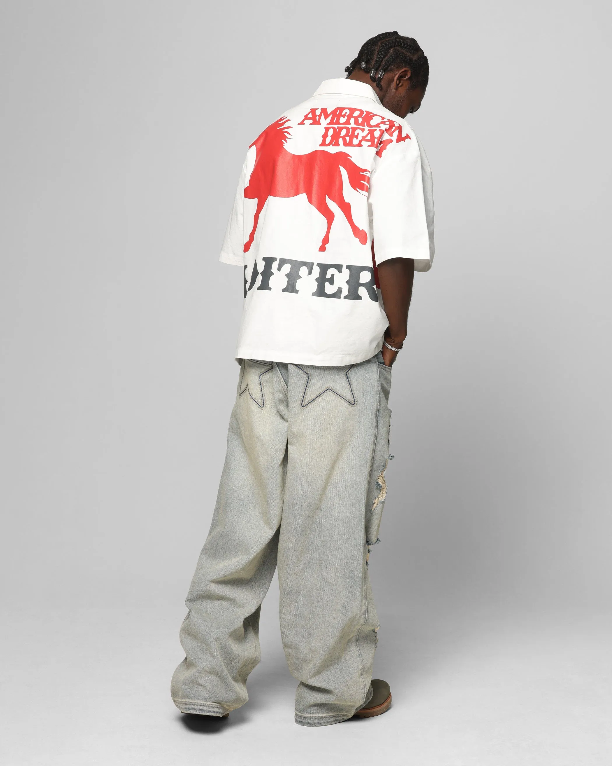 Loiter Rodeo Zip Up Shirt Off White sold by Culture Kings product image thumbnail 4