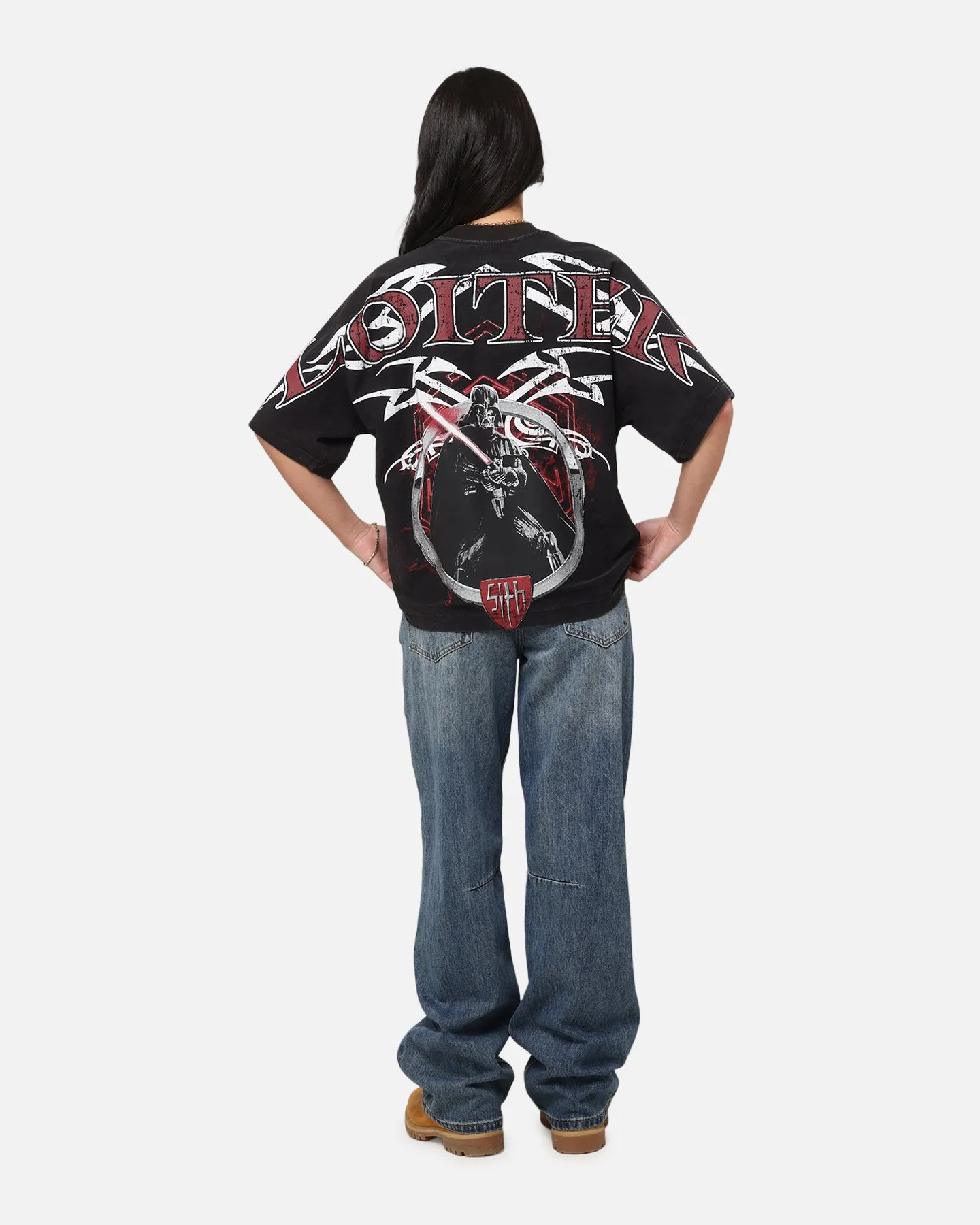 Loiter Star Wars Vader Boxy T-Shirt Washed Black sold by Culture Kings product image thumbnail 4
