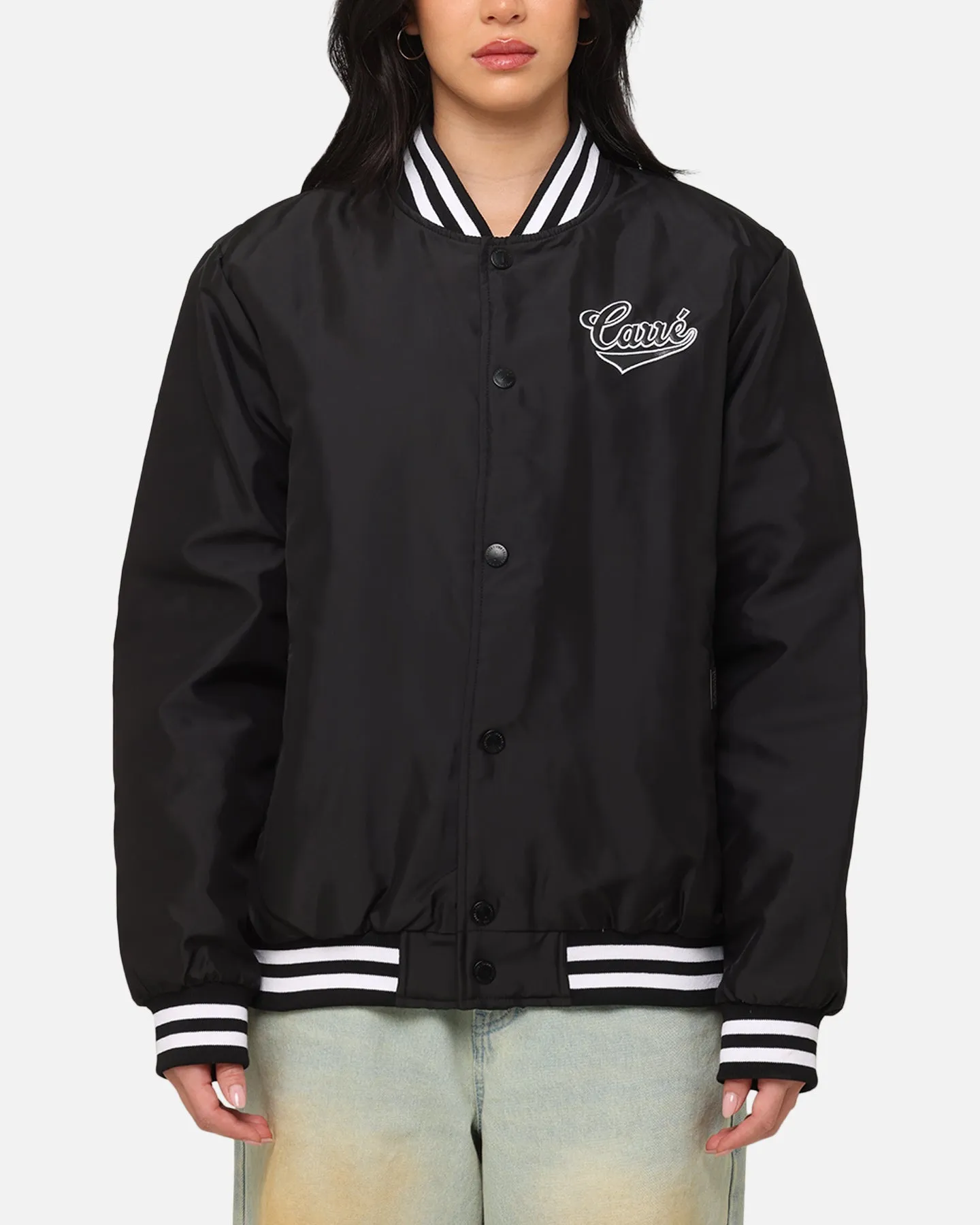 Carre Team Puffer Varsity Jacket Black/White sold by Culture Kings product image thumbnail 2