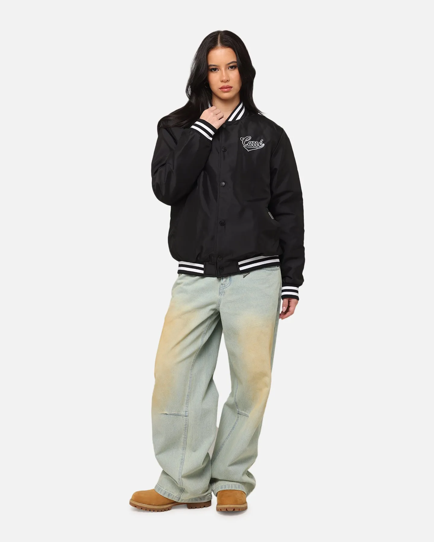 Carre Team Puffer Varsity Jacket Black/White sold by Culture Kings product image thumbnail 4