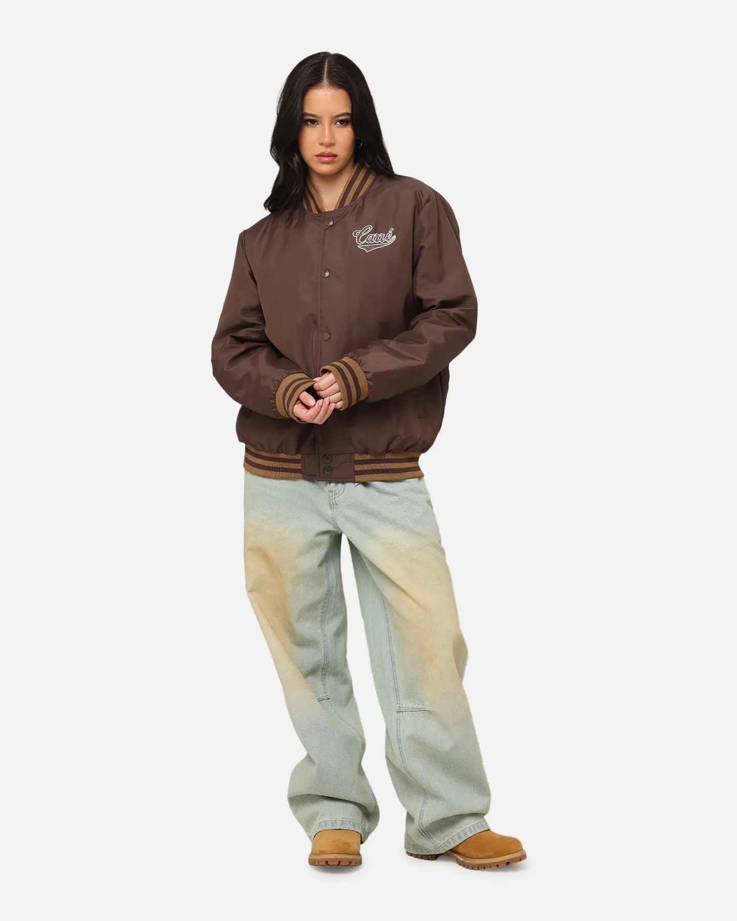 Carre Team Puffer Varsity Jacket Brown sold by Culture Kings product image thumbnail 4