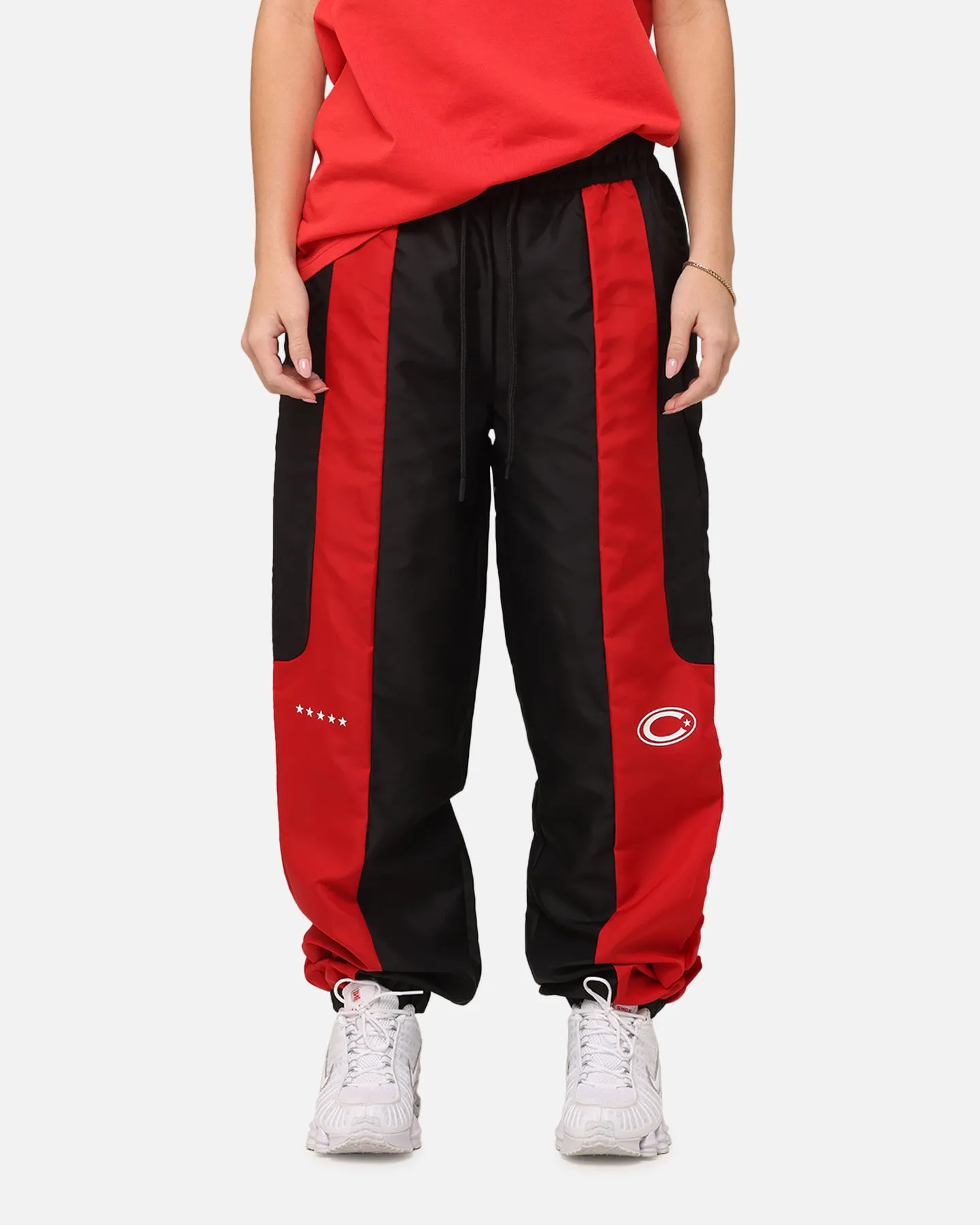 Carre Empire Panelled Trackpant Black/Red sold by Culture Kings
