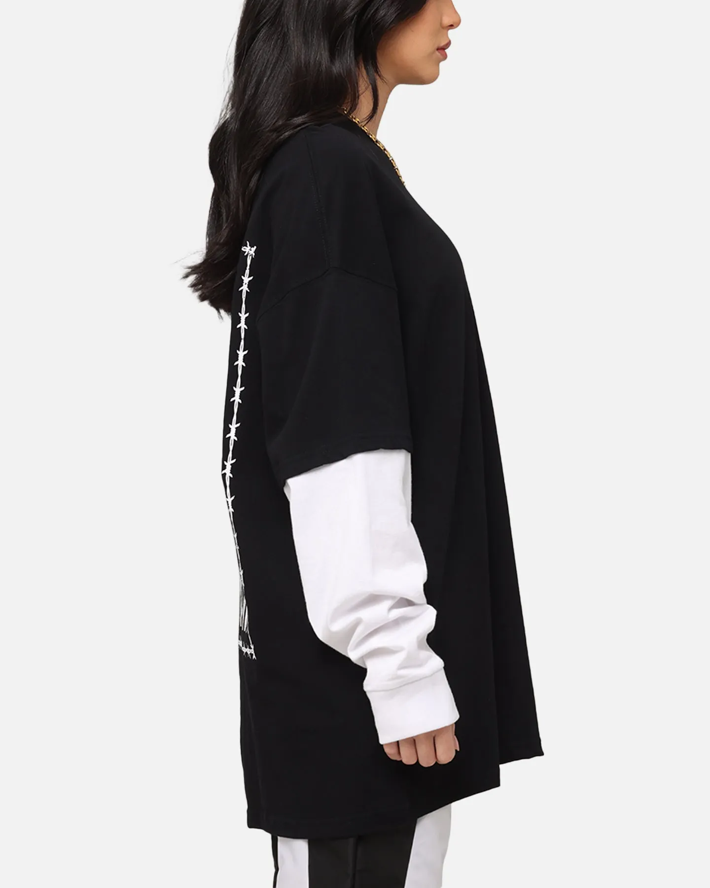 Carre C-Star Long Sleeve T-Shirt Black/White sold by Culture Kings product image thumbnail 5