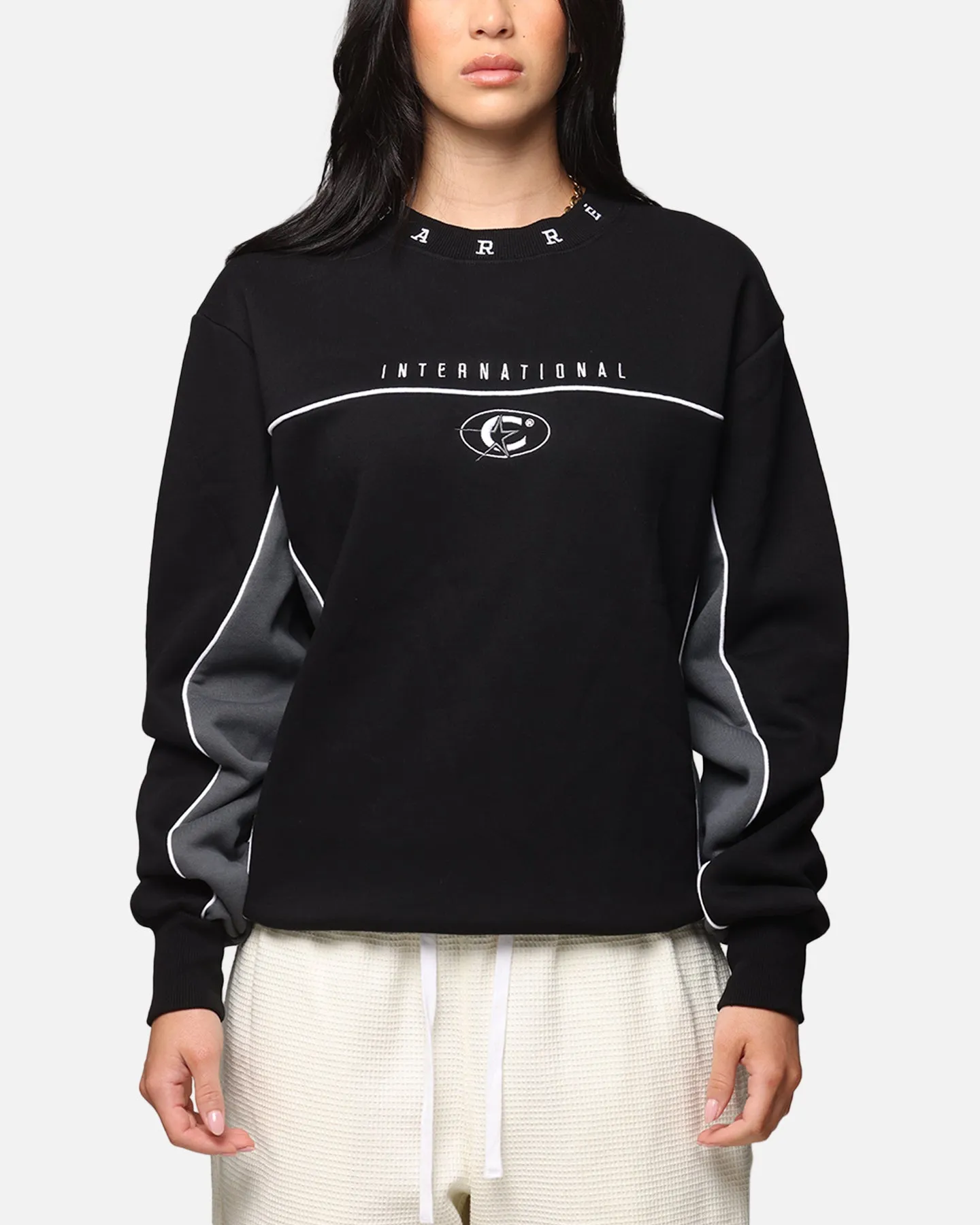 Carre International Crewneck Black/Grey sold by Culture Kings