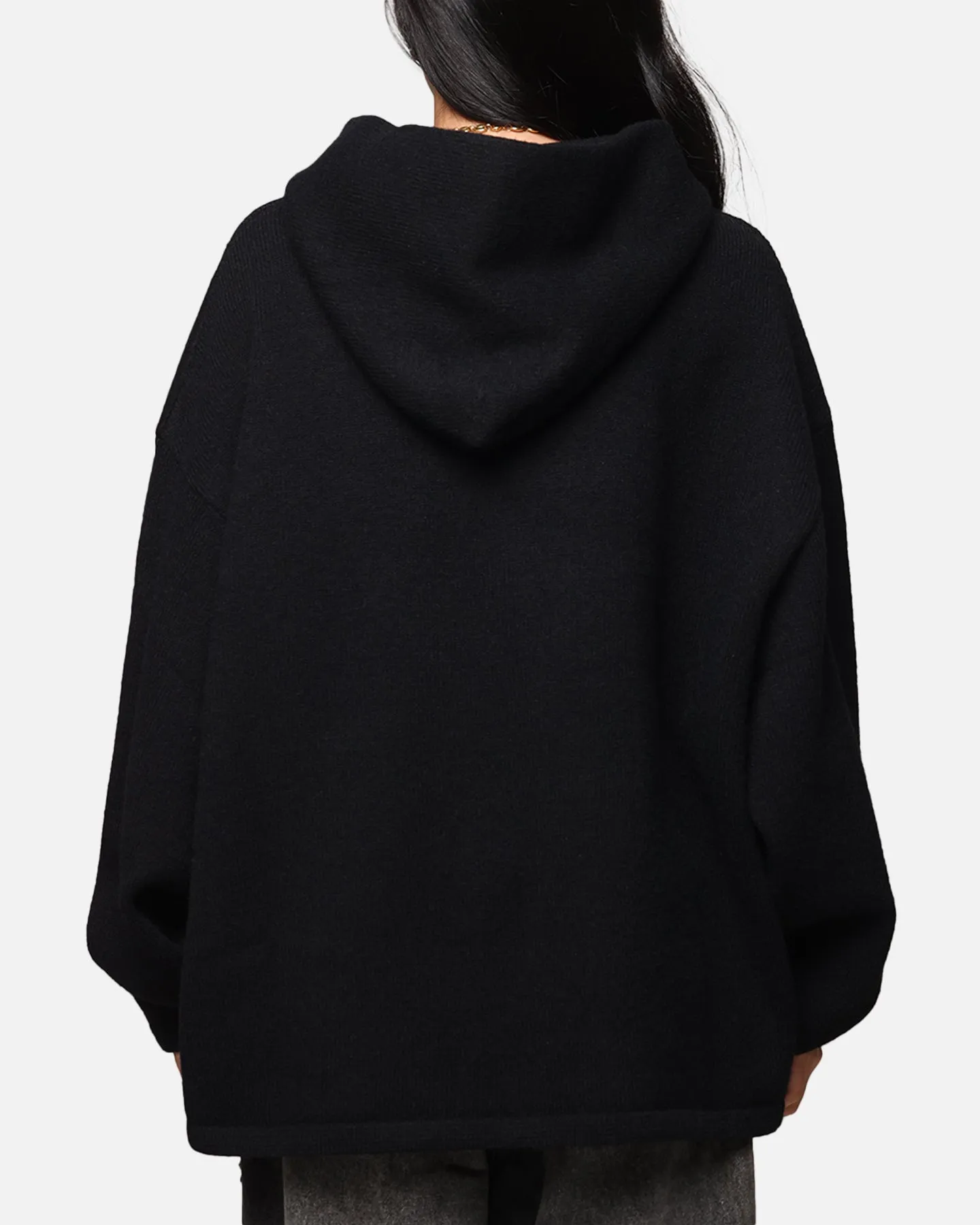 MNML Tonal Grain Knitted Hoodie Black sold by Culture Kings product image thumbnail 3