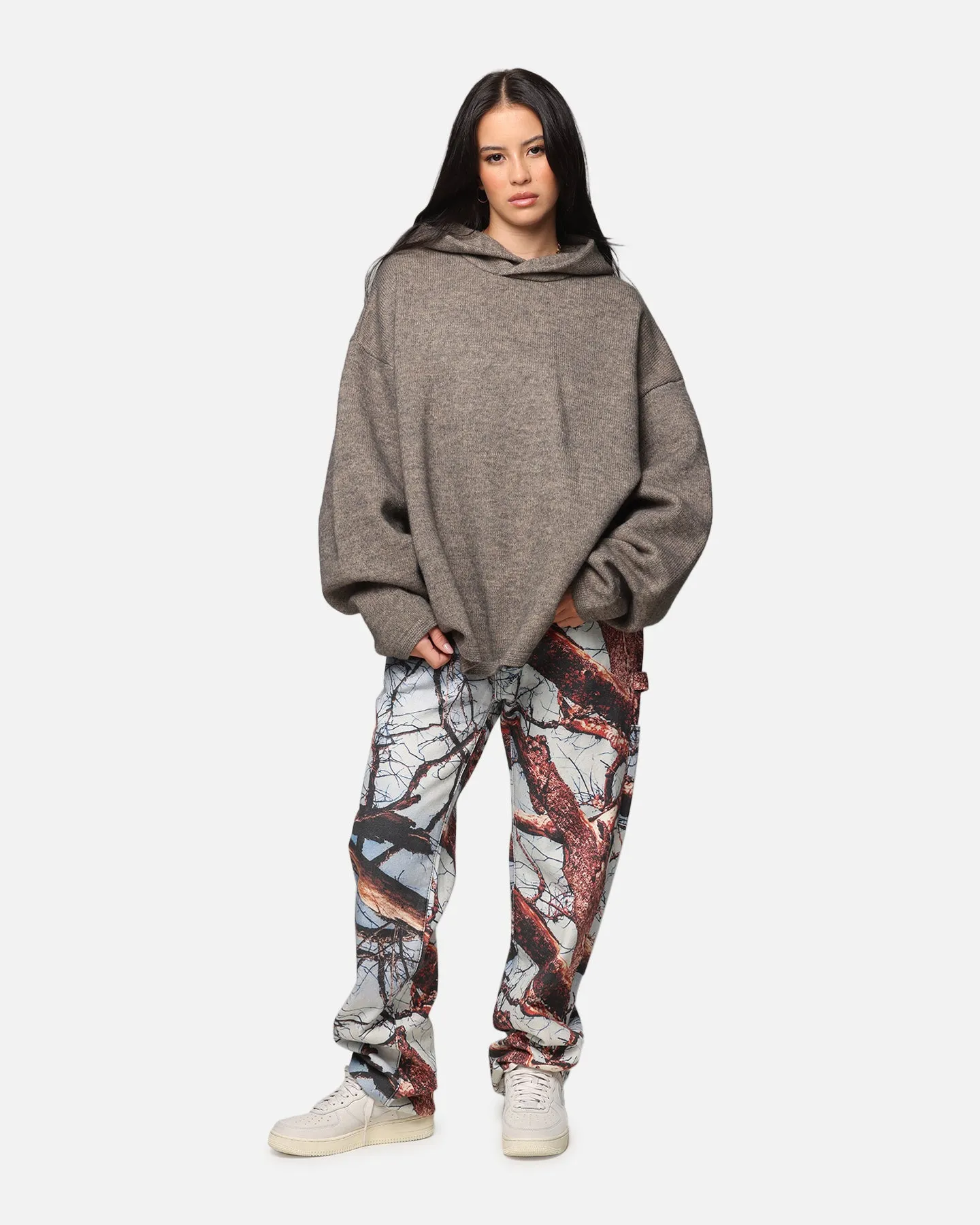 MNML Tonal Grain Knitted Hoodie Brown sold by Culture Kings product image thumbnail 2