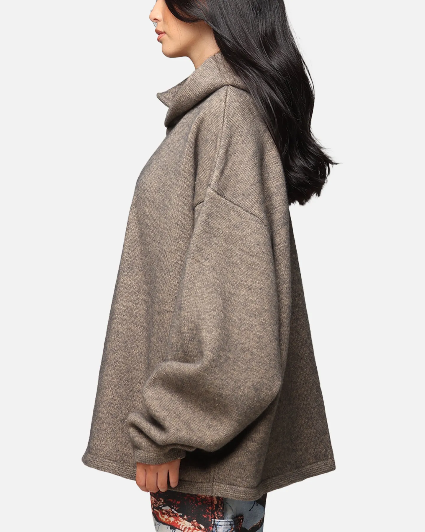 MNML Tonal Grain Knitted Hoodie Brown sold by Culture Kings product image thumbnail 5