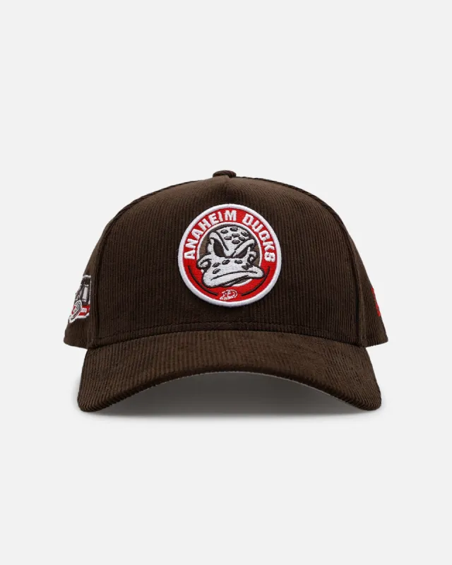 New Era Anaheim Ducks 'Walnut Cord' 9FORTY A-Frame Corduroy Snapback Walnut sold by Culture Kings