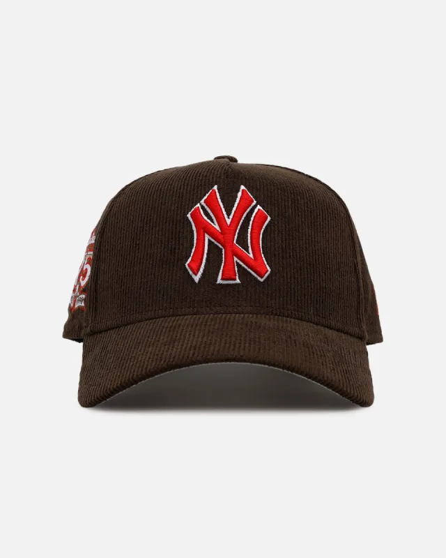 New Era New York Yankees 'Walnut Cord' 9FORTY A-Frame Corduroy Snapback Walnut sold by Culture Kings
