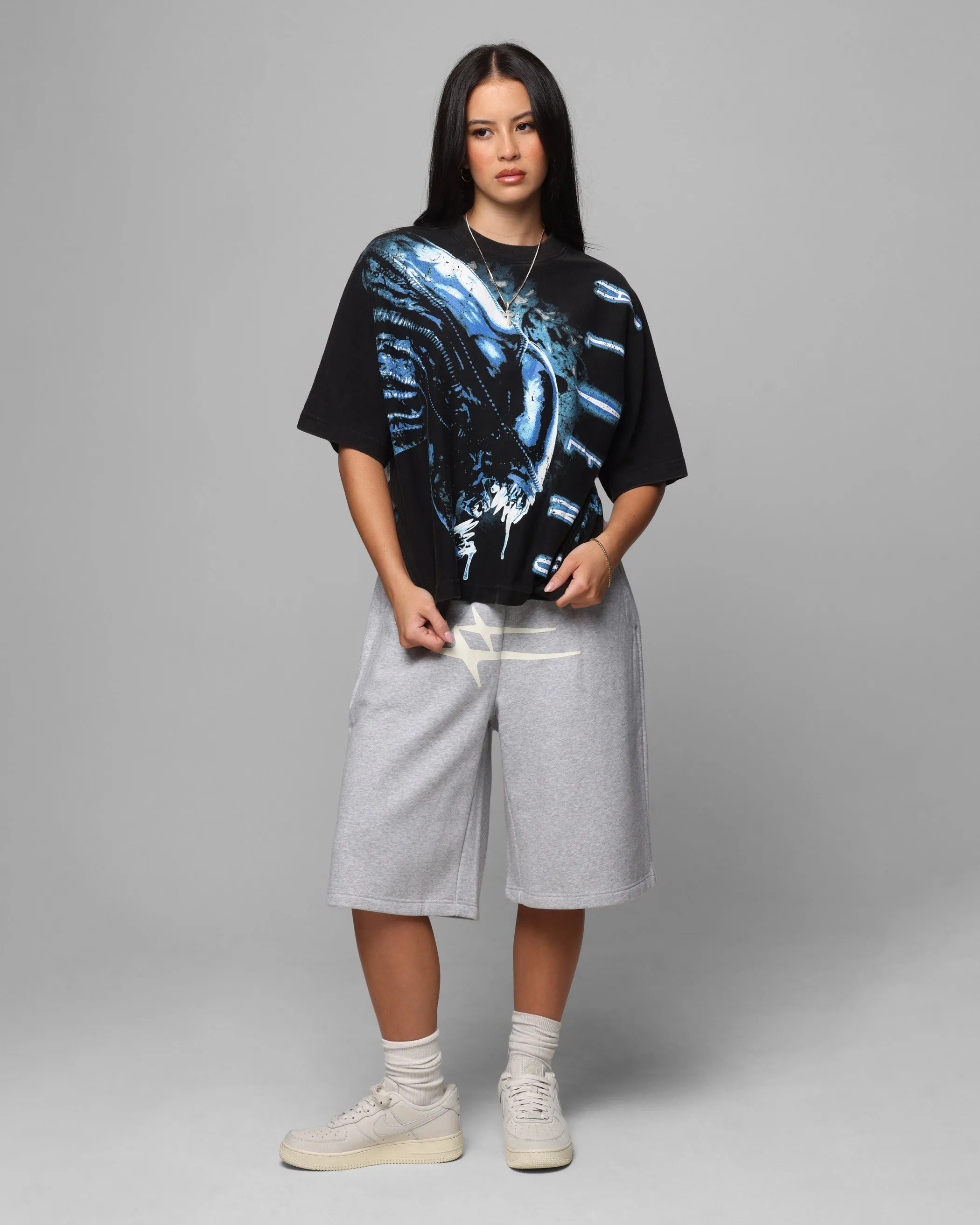 Loiter Alien It's War Boxy T-Shirt Washed Black sold by Culture Kings product image thumbnail 3