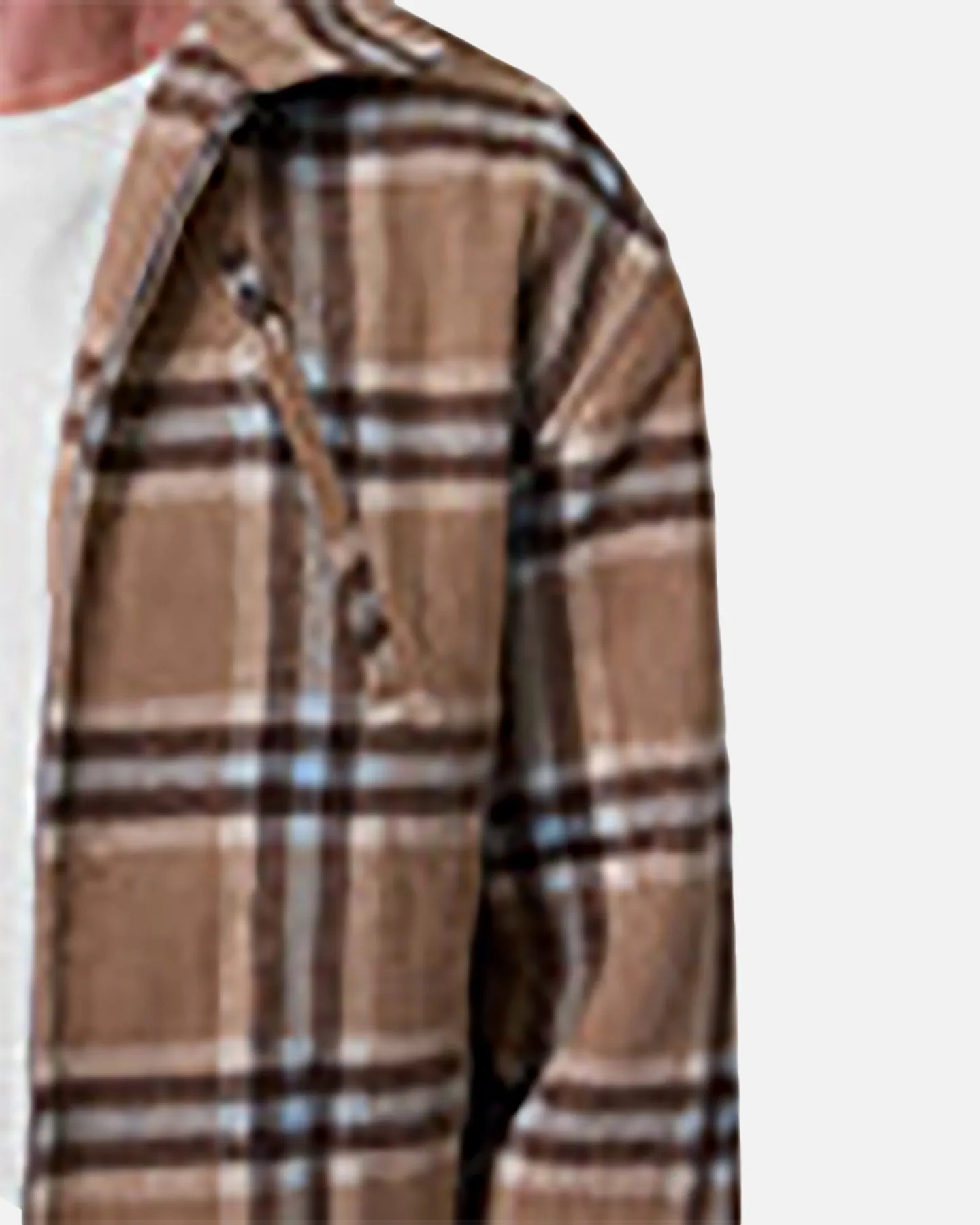 MNML Plaid Flannel Front Zip Jacket Brown/Cream sold by Culture Kings product image thumbnail 5