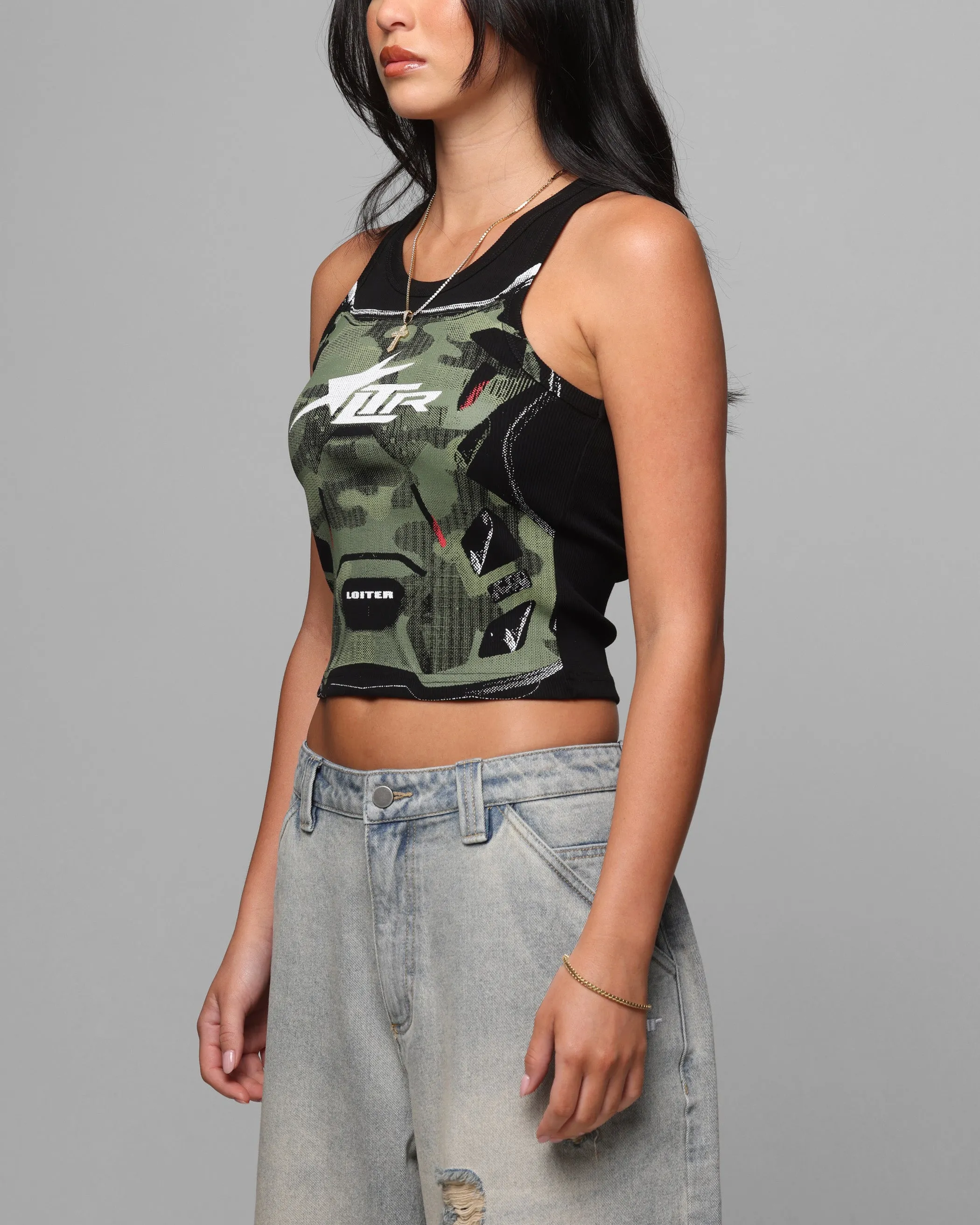 Loiter Women's Motorsport Tank Black sold by Culture Kings product image thumbnail 5
