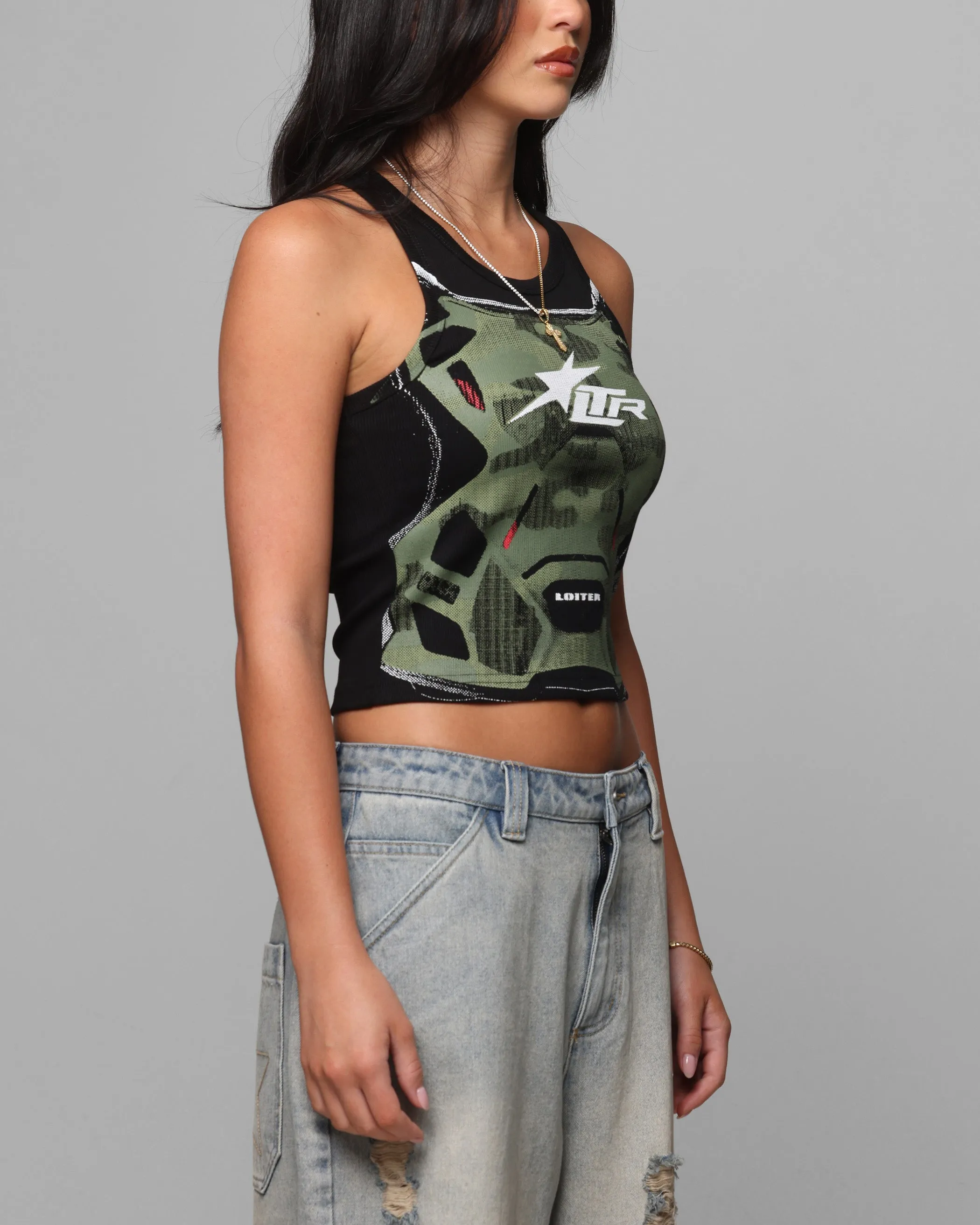 Loiter Women's Motorsport Tank Black sold by Culture Kings product image thumbnail 4