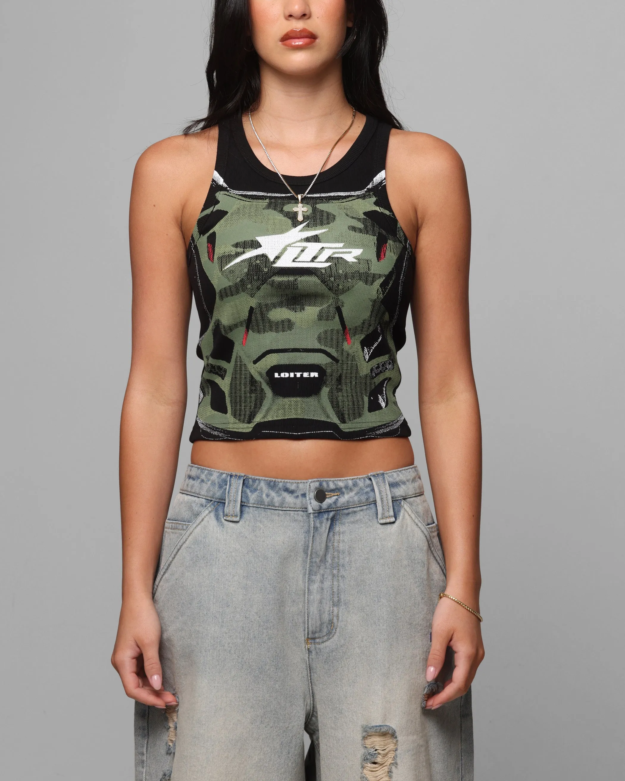 Loiter Women's Motorsport Tank Black sold by Culture Kings