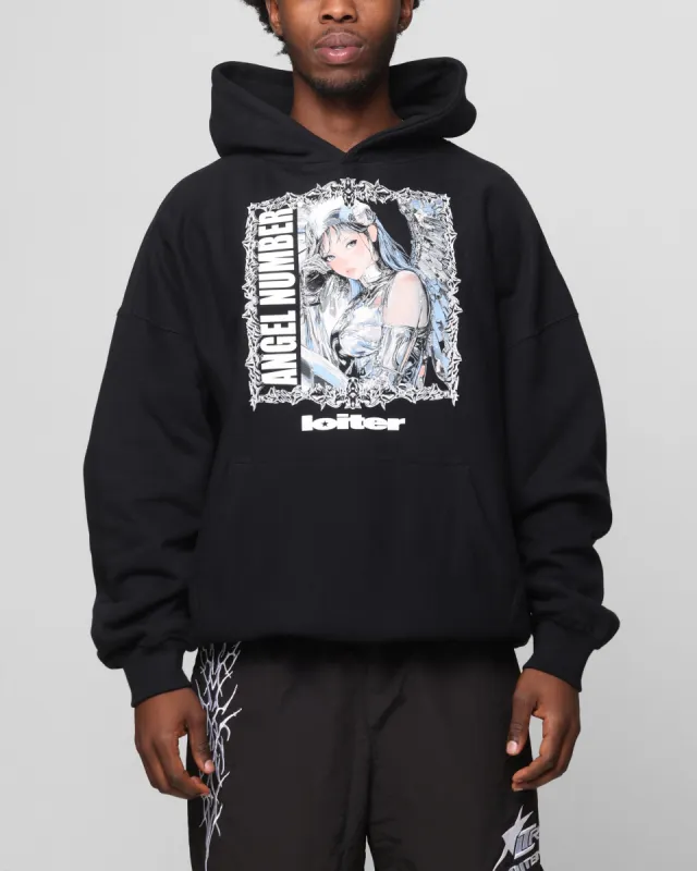 Loiter Angel Number Hoodie Black sold by Culture Kings