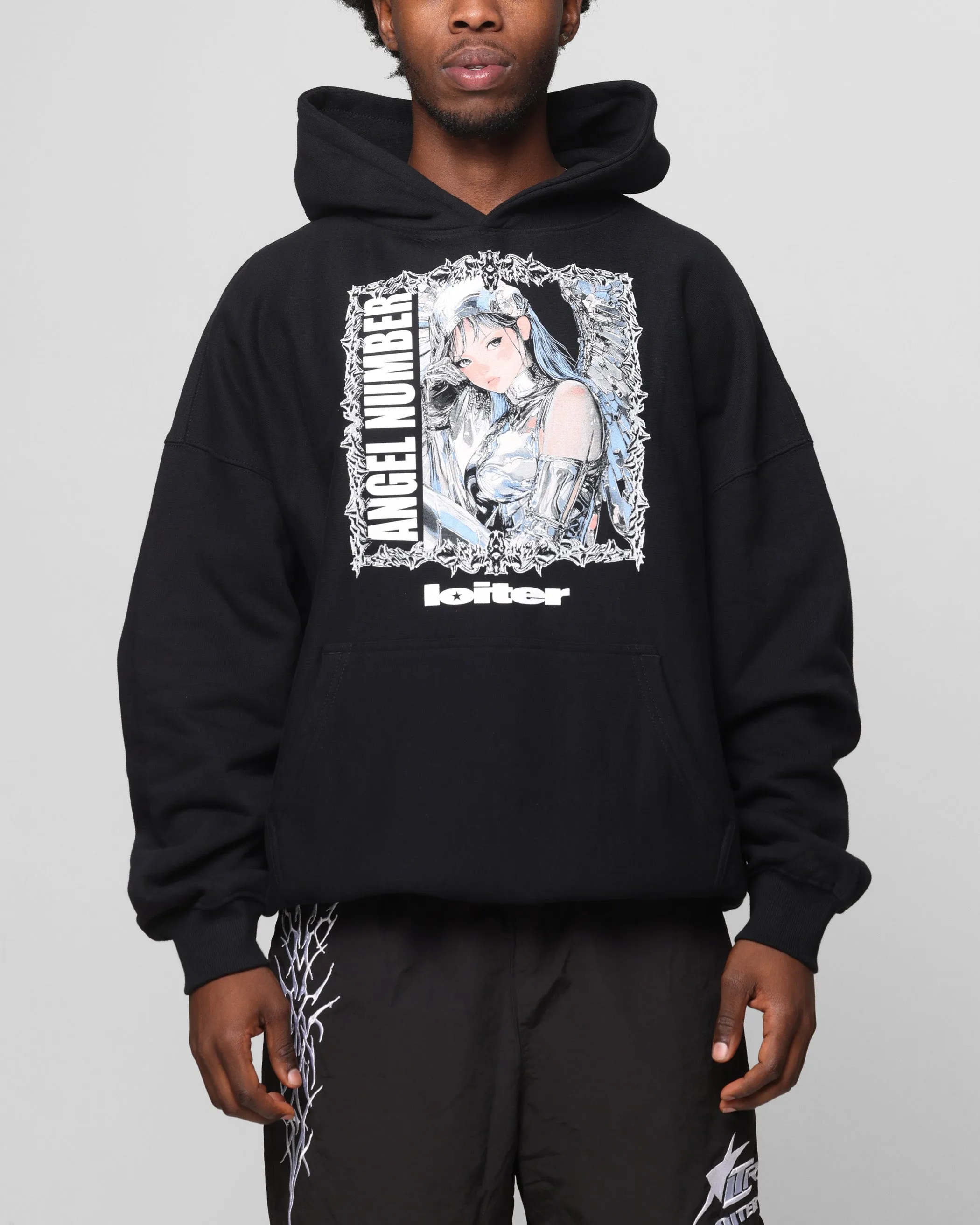 Loiter Angel Number Hoodie Black sold by Culture Kings