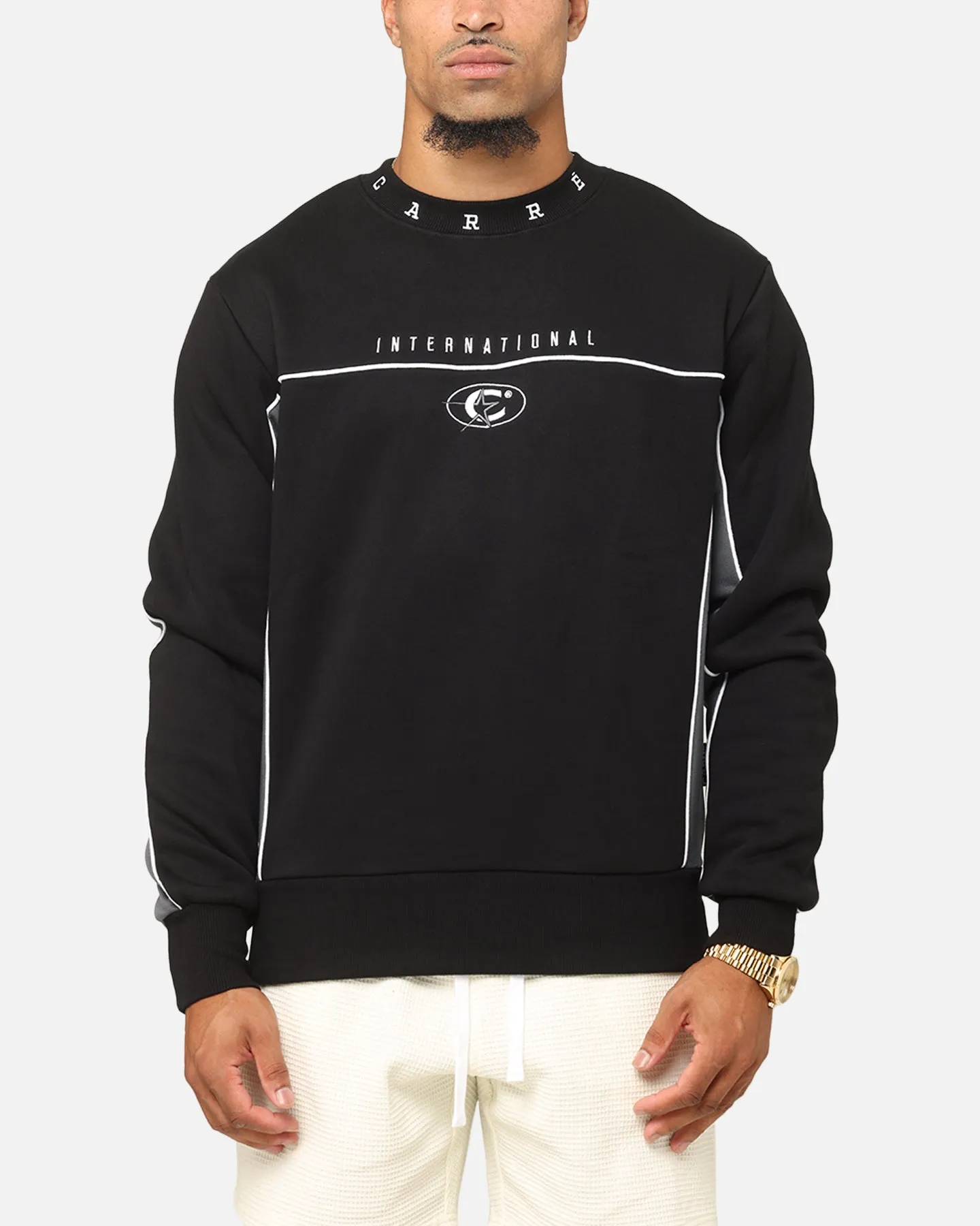 Carre International Crewneck Black/Grey sold by Culture Kings