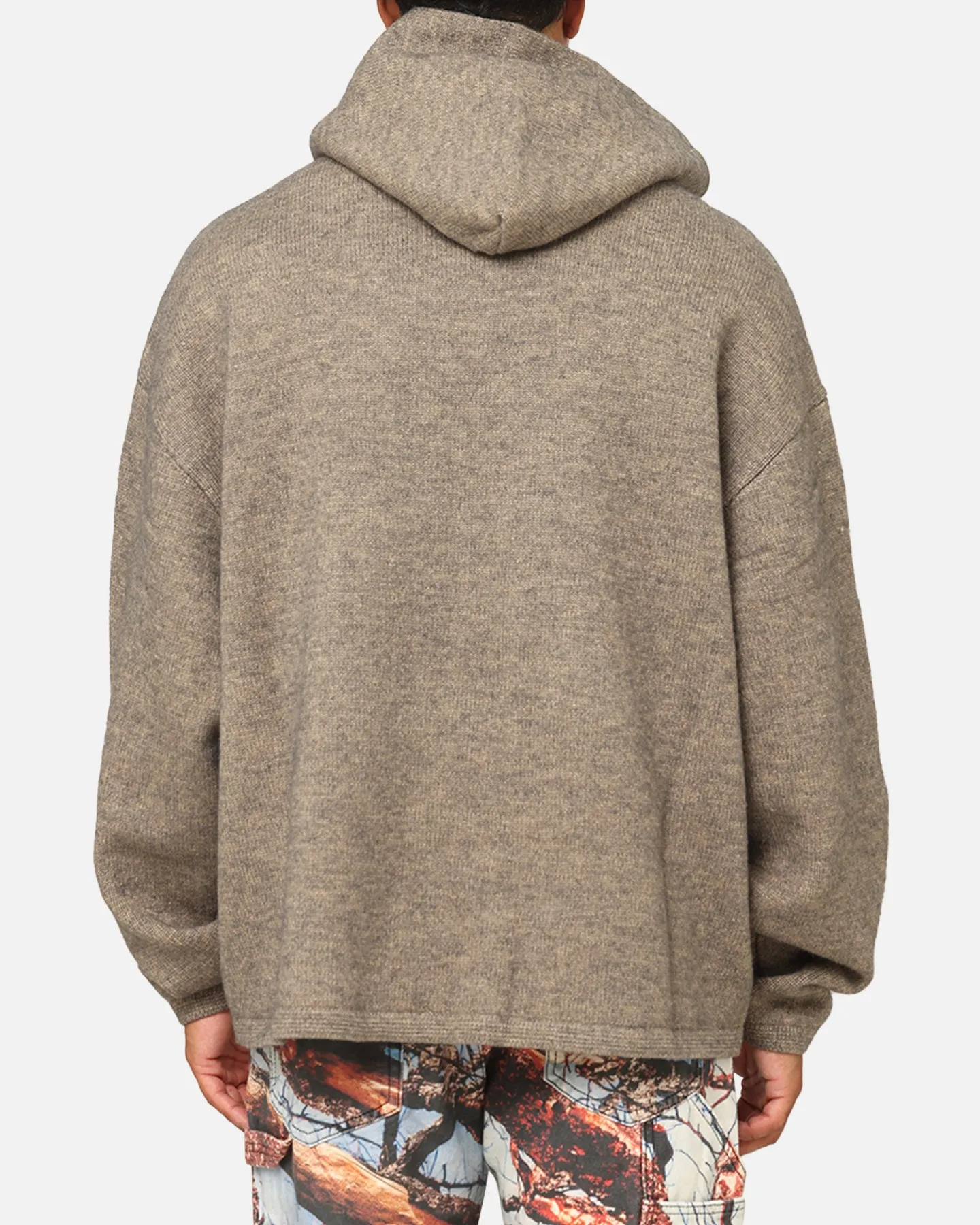 MNML Tonal Grain Knitted Hoodie Brown sold by Culture Kings product image thumbnail 3