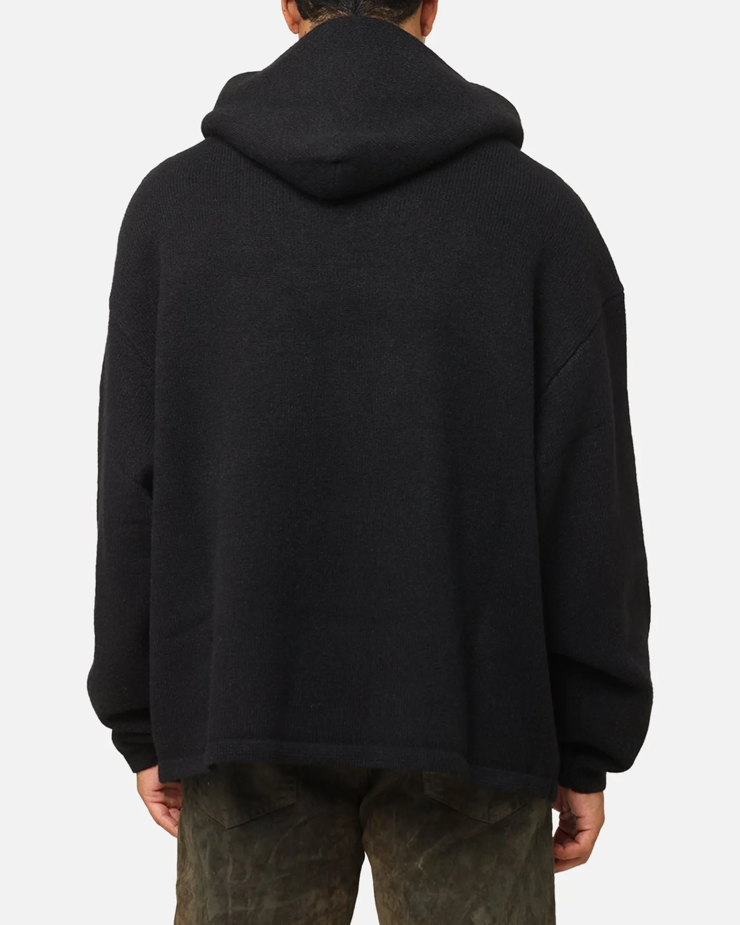 MNML Tonal Grain Knitted Hoodie Black sold by Culture Kings product image thumbnail 3