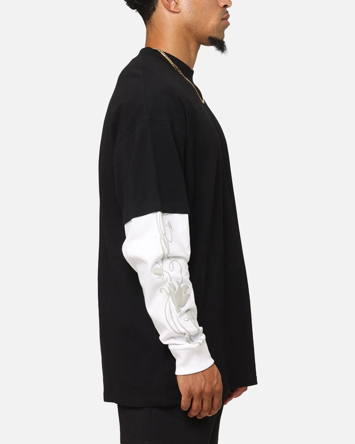 Carre Rosebowl Layered Long Sleeve T-Shirt Black/White sold by Culture Kings product image thumbnail 4