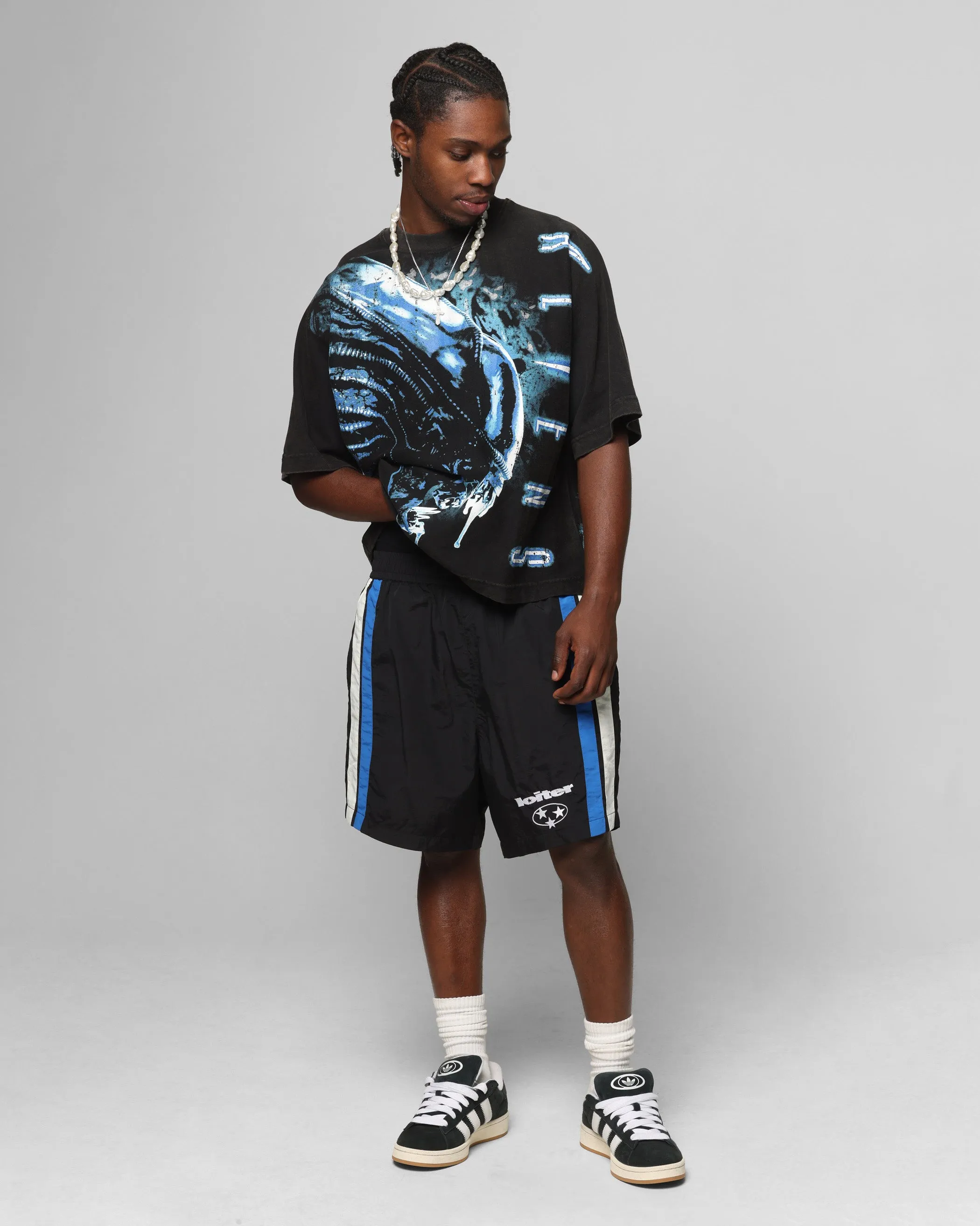 Loiter Alien It's War Boxy T-Shirt Washed Black sold by Culture Kings product image thumbnail 3