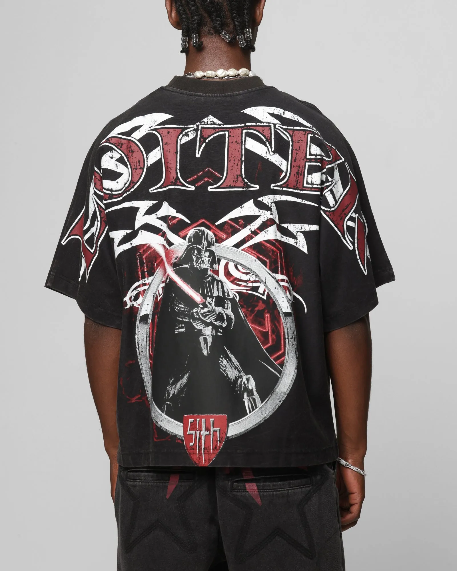 Loiter Star Wars Vader Boxy T-Shirt Washed Black sold by Culture Kings