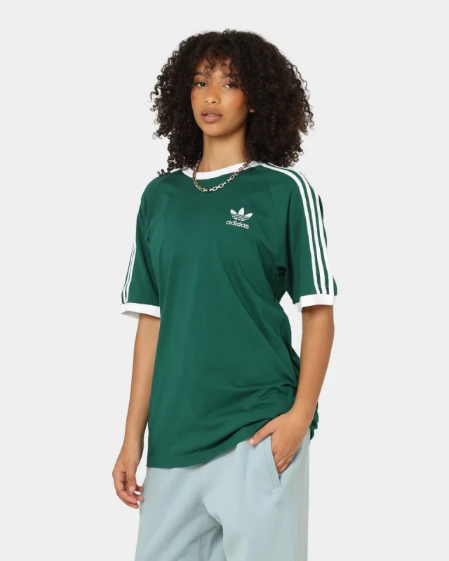 ★adidas★ 3S PINSTRIPES T-PURPLE IY7225 WMNS) adidas Adicolor 3-Stripes Pinstripe T-Shirt 'Purple