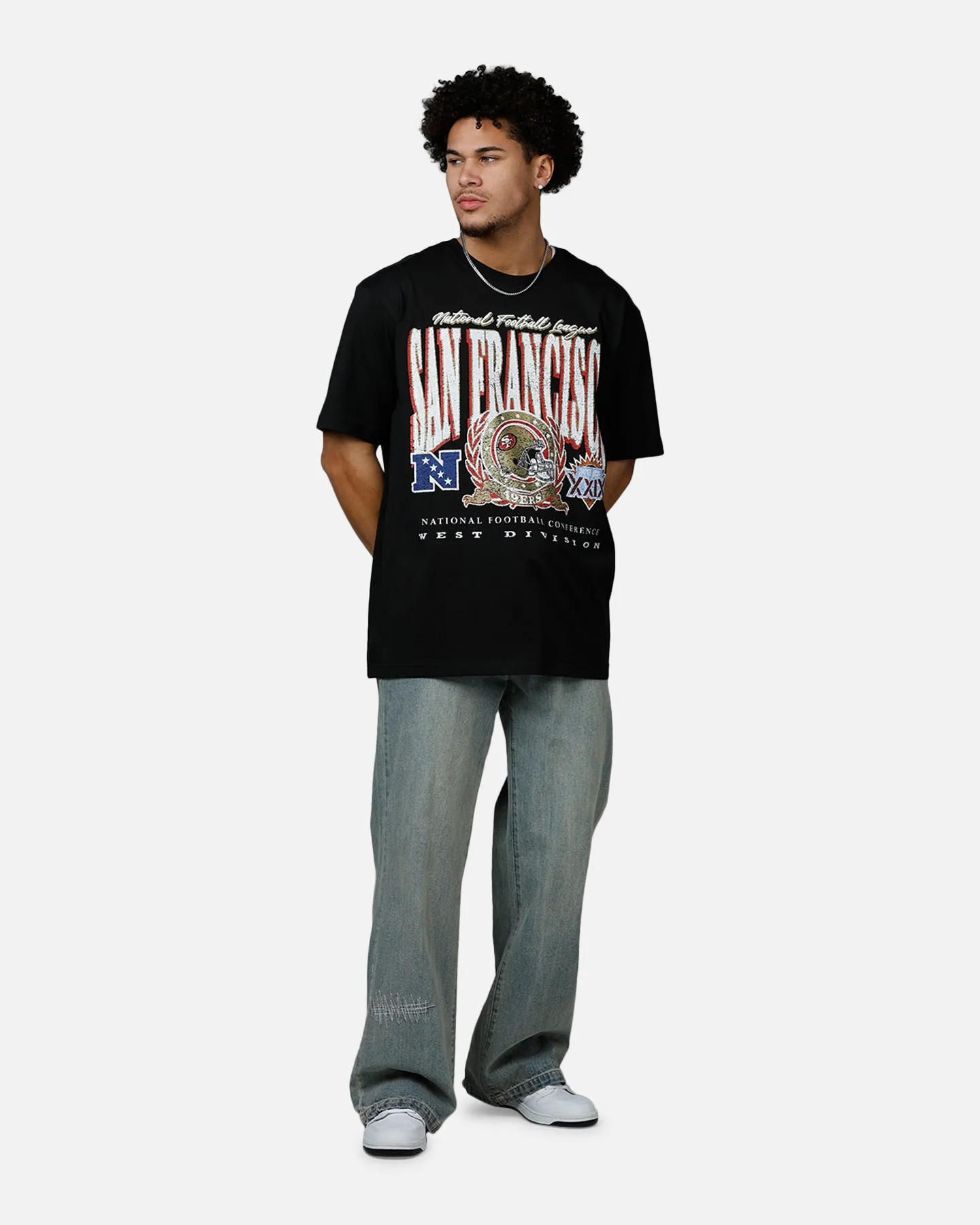 New Era San Francisco 49ers Essentials Boxy T-Shirt Black sold by Culture Kings product image thumbnail 3