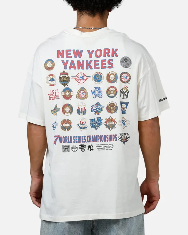 Mitchell & Ness New York Yankees Championship Report "Champ Pack" T-Shirt Egret sold by Culture Kings