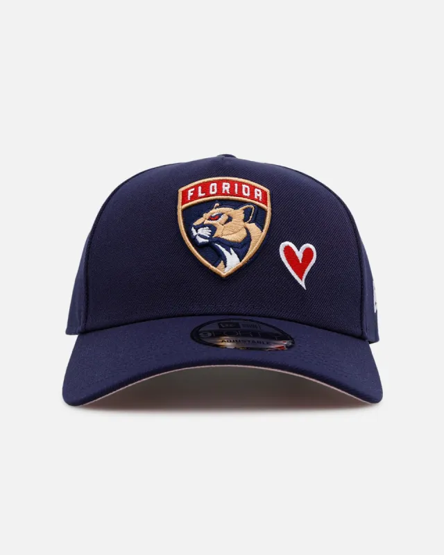 New Era Florida Panthers 'Team Color Hearts' 9FORTY A-Frame Snapback Official Team Color sold by Culture Kings