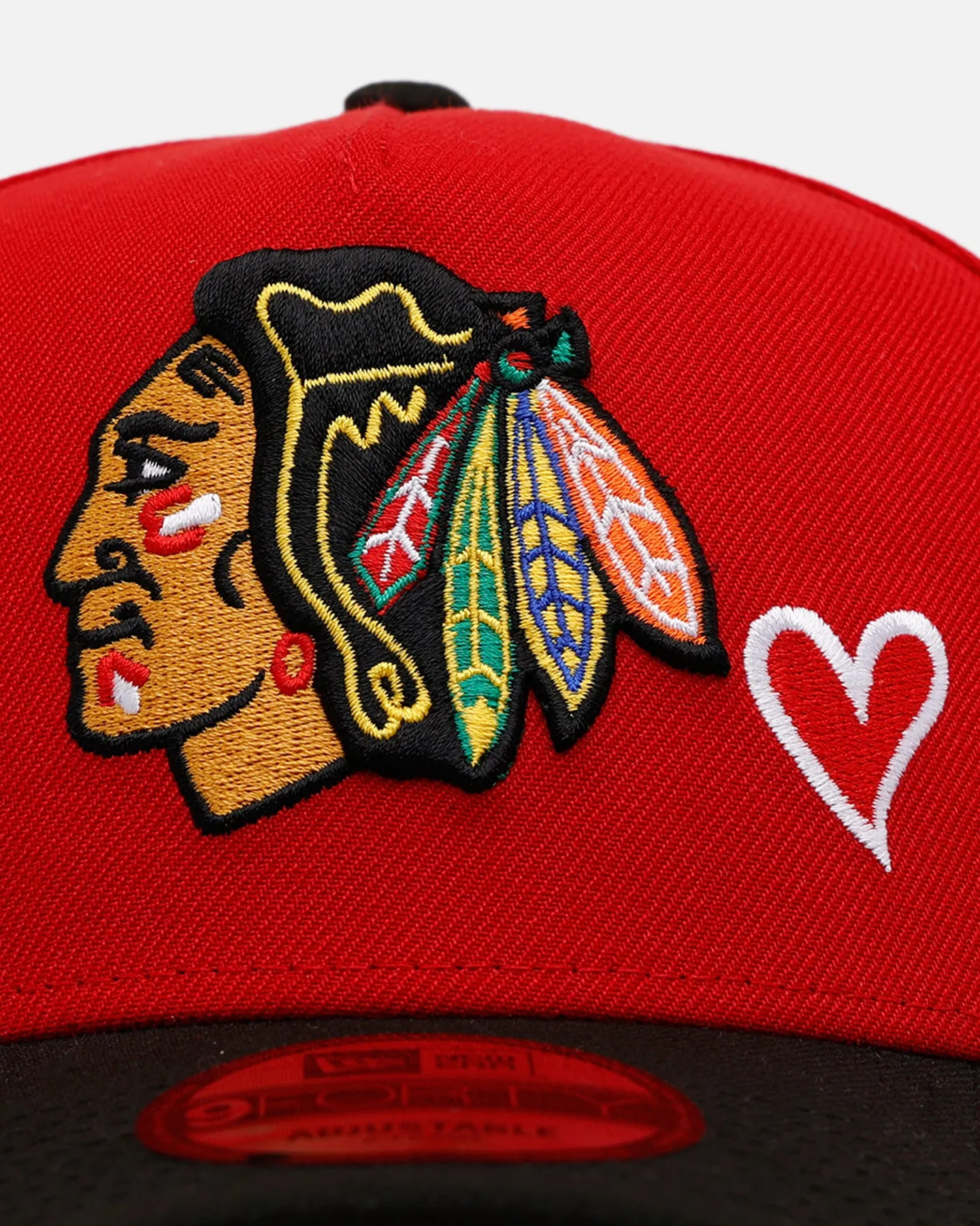 New Era Chicago Blackhawks 'Team Color Hearts' 9FORTY A-Frame Snapback Official Team Color sold by Culture Kings product image thumbnail 5