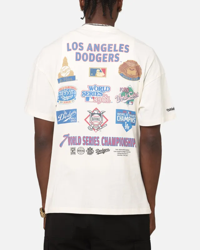 Mitchell & Ness Los Angeles Dodgers Championship Report T-Shirt Egret sold by Culture Kings
