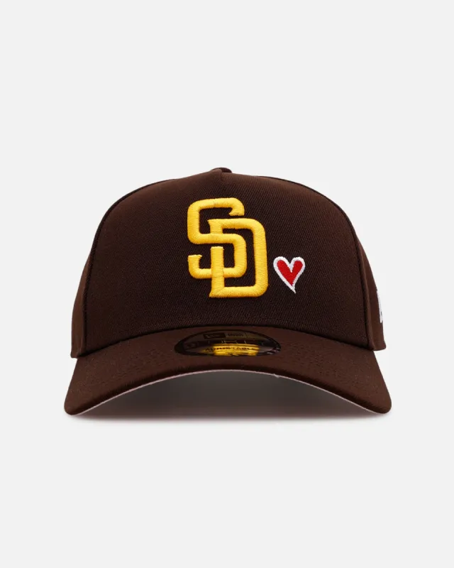 New Era San Diego Padres 'Team Color Hearts' 9FORTY A-Frame Snapback Official Team Color sold by Culture Kings