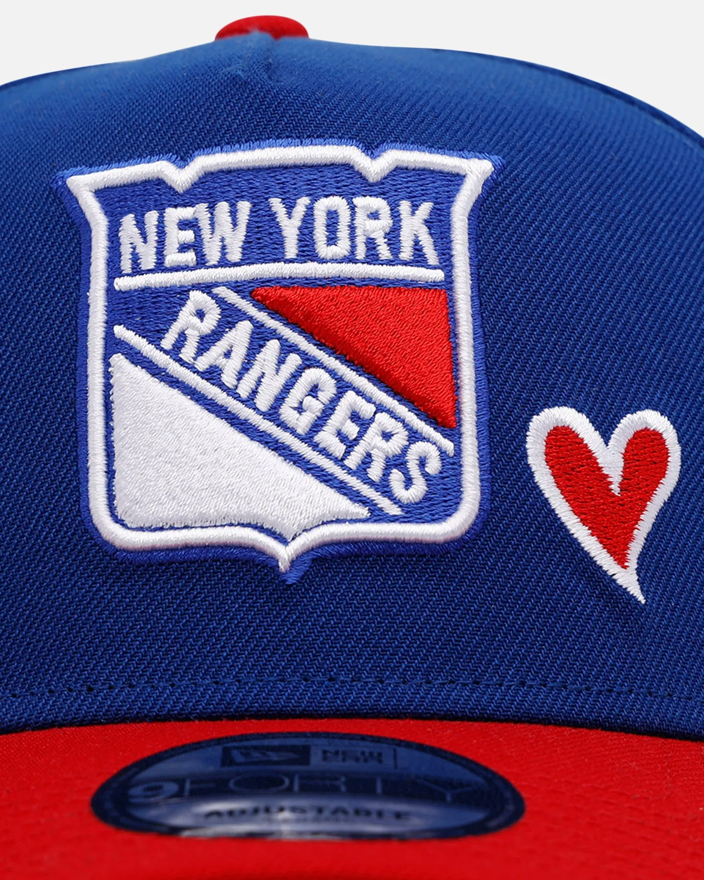 New Era New York Rangers 'Team Color Hearts' 9FORTY A-Frame Snapback Official Team Color sold by Culture Kings product image thumbnail 5