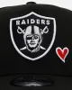 New Era Las Vegas Raiders 'Team Color Hearts' 9FORTY A-Frame Snapback Official Team Color sold by Culture Kings