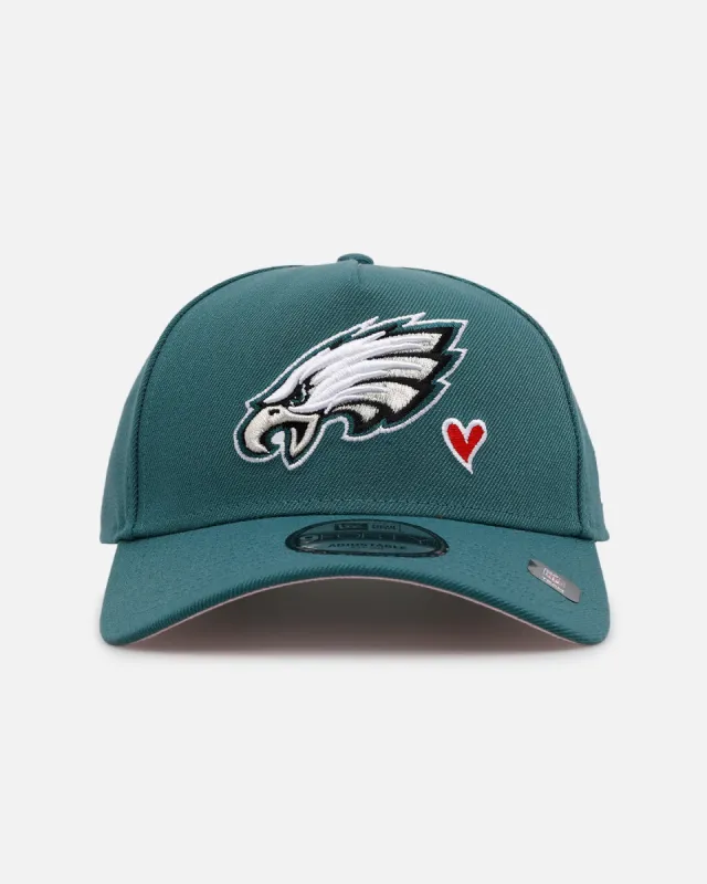 New Era Philadelphia Eagles 'Team Color Hearts' 9FORTY A-Frame Snapback Official Team Color sold by Culture Kings