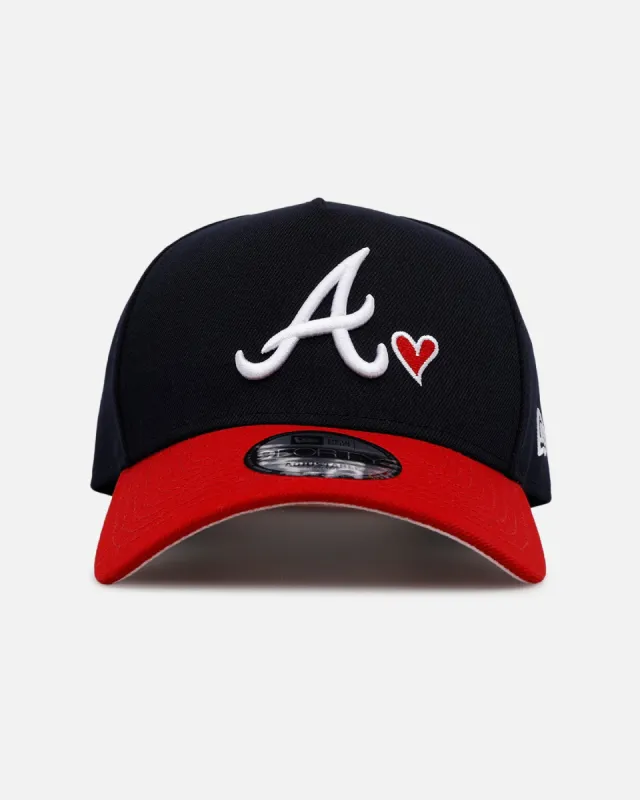 New Era Atlanta Braves 'Team Color Hearts' 9FORTY A-Frame Snapback Navy/Red sold by Culture Kings